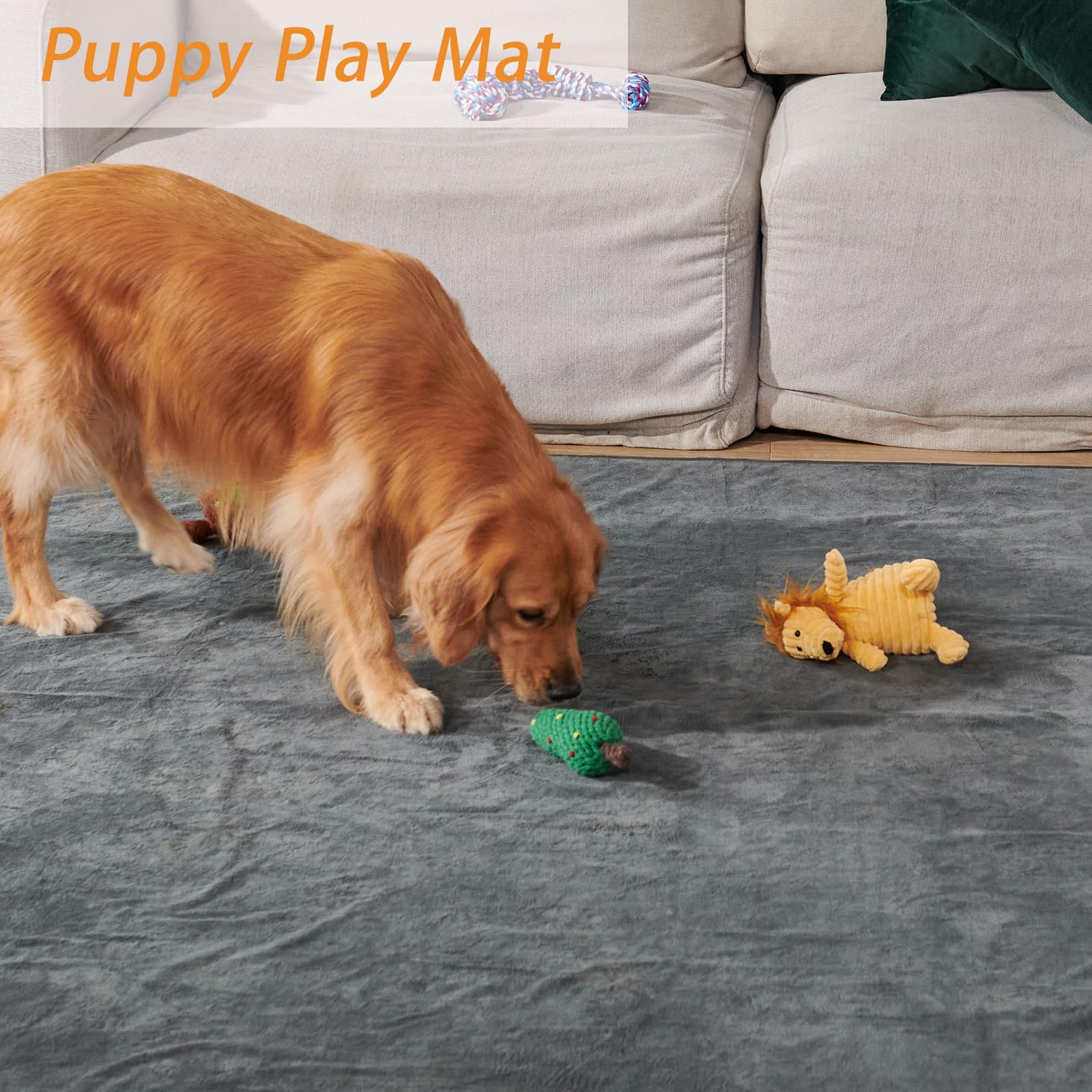Pick For Life Washable Dog Pee Pads, 48X48 Reusable Puppy Whelping Pads, Absorb Dog Mats Non-Slip Reusable Dog Training Pads For