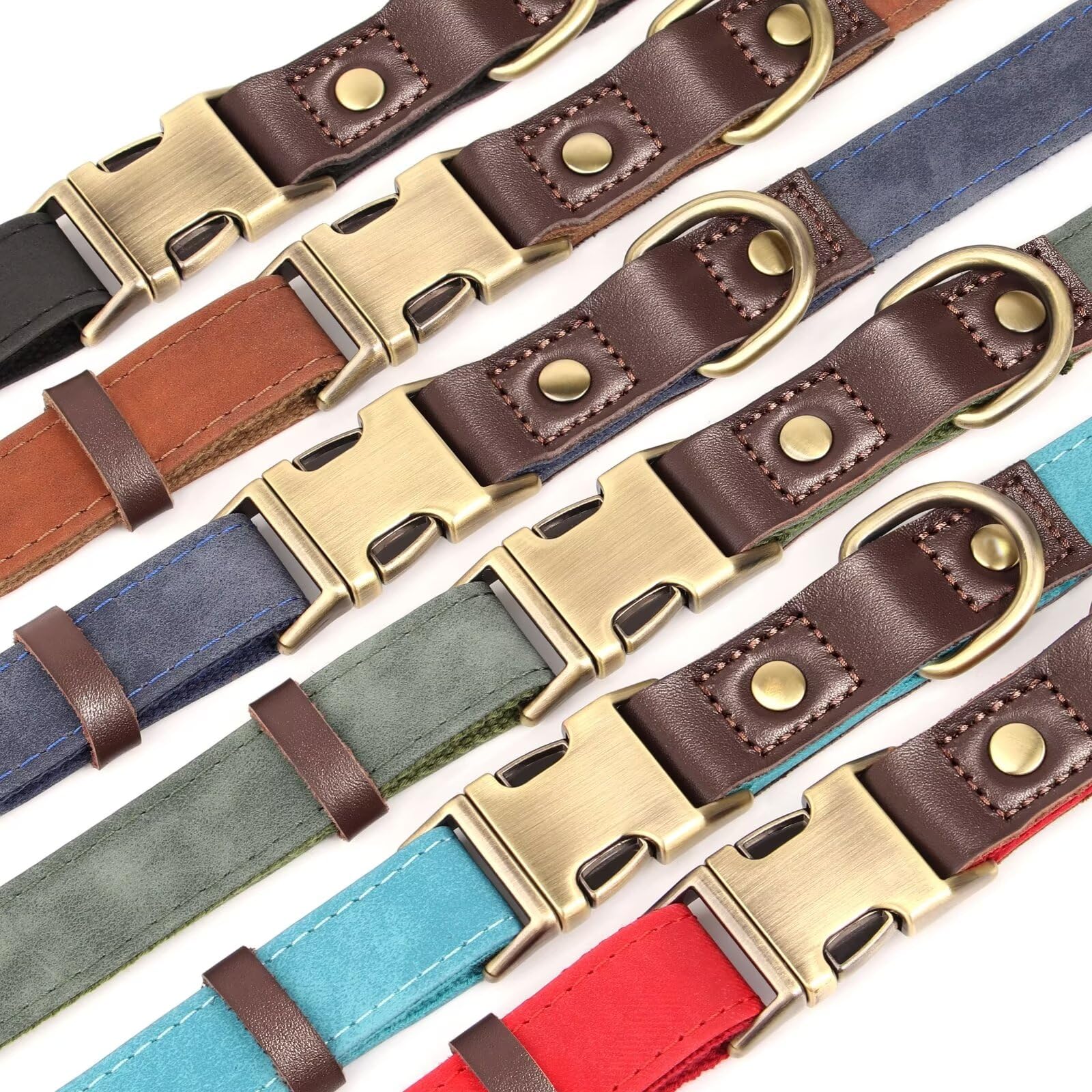 Didog Soft Padded Leather Dog Collars For Small Dogs, Classic Heavy Duty Dog Collar With Quick Release Metal Buckle, Adjustable