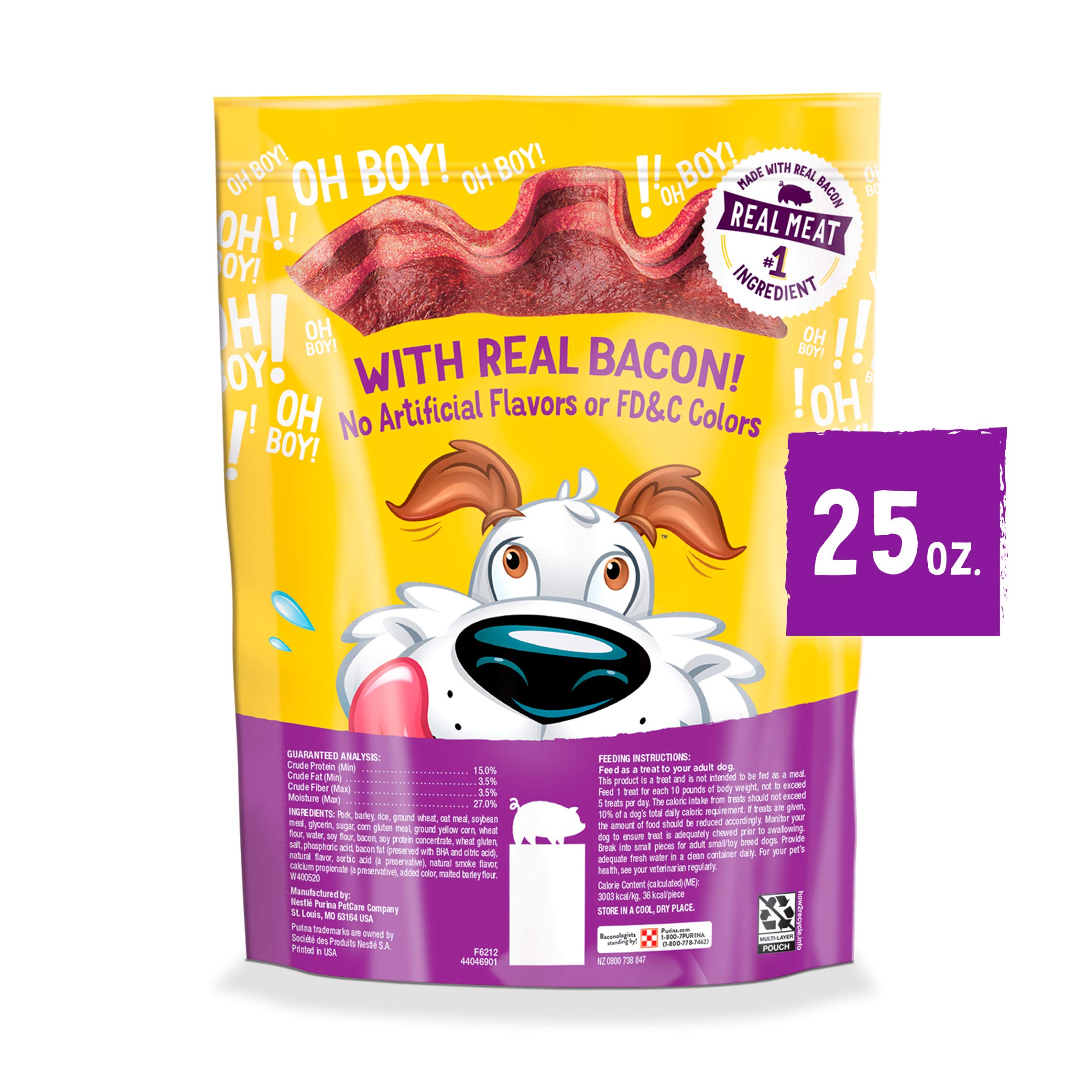 Purina Beggin Strips Dog Treats, Original With Bacon Flavor - (4) 25 oz. Pouches
