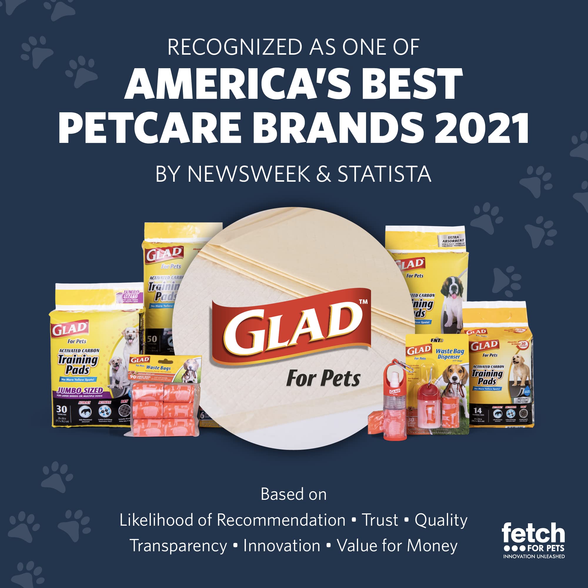 Glad For Pets Jumbo-Size Charcoal Puppy Pads | Black Training Pads That Absorb & Neutralize Urine Instantly | New & Improved Quality Puppy Pee Pads, 60 Count