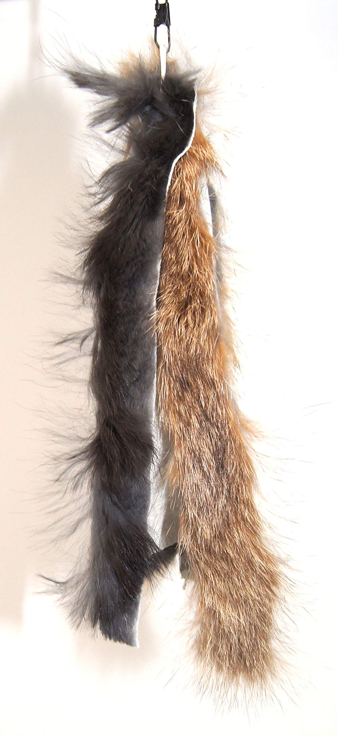 Coolcybercats Ribbon, Leather And Fur Attachment Cat Toys - Fit Wildcat And Popular Bird And Catcher Type Wands/Poles (Rabbit Fu