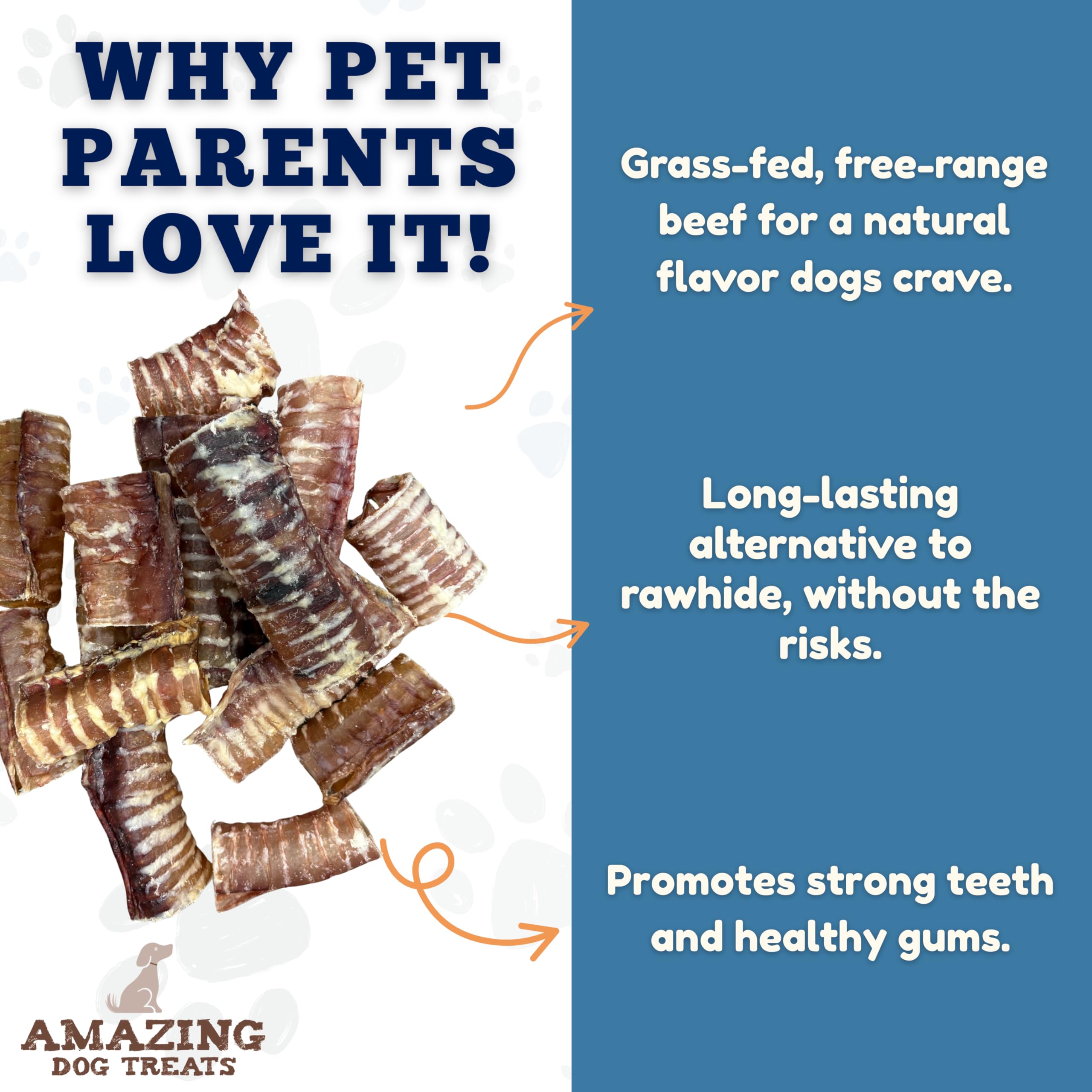 Amazing Dog Treats - Beef Trachea Rings (3-4 Inch, 12 Count) -Premium Dog Chews- Great for Small Size Dogs - Excellent Source of