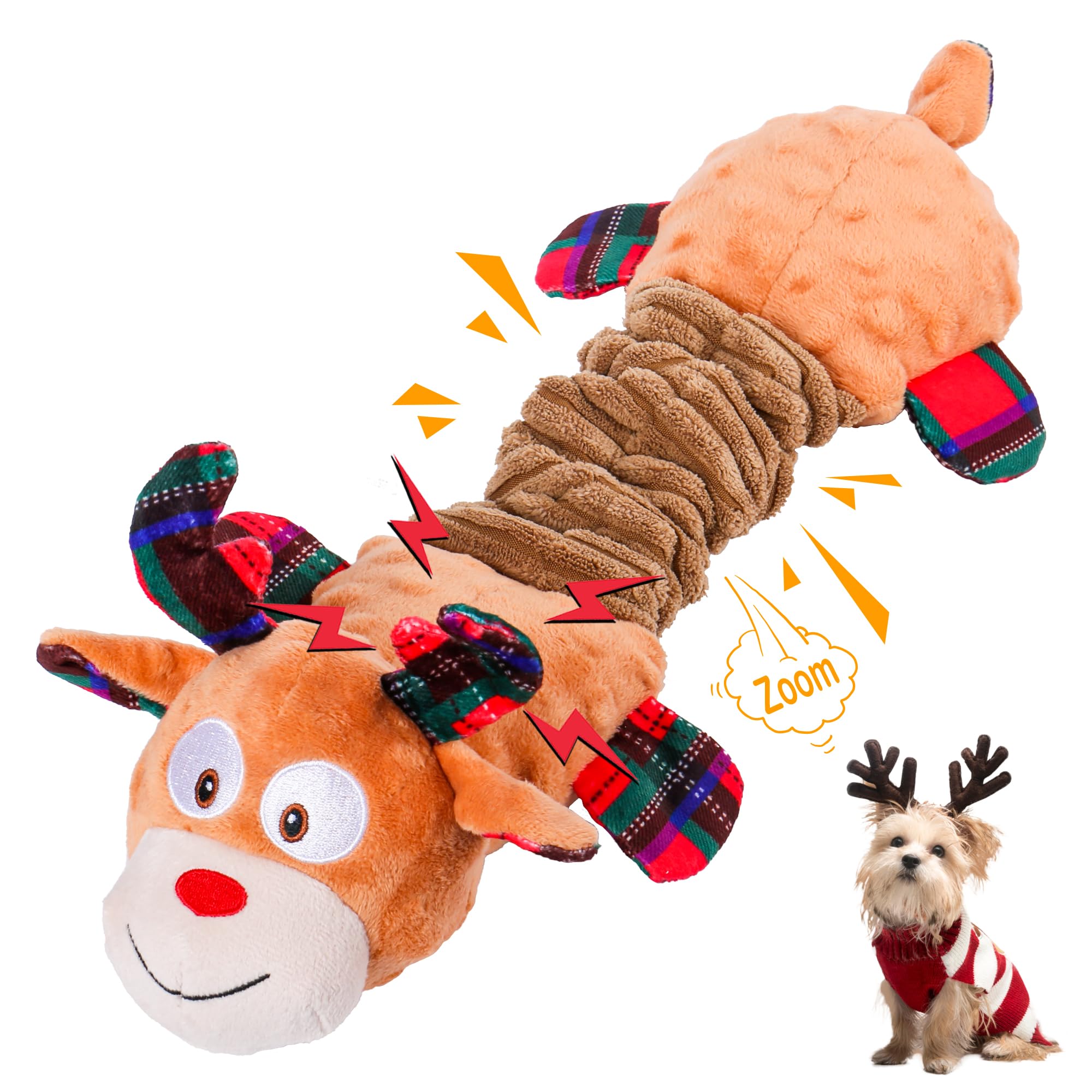 Newget Plush Stuffed Animals With Squeaker For Aggressive Chewers, Cute Squeak Toys For Large Medium Small Dogs, Interactive Che