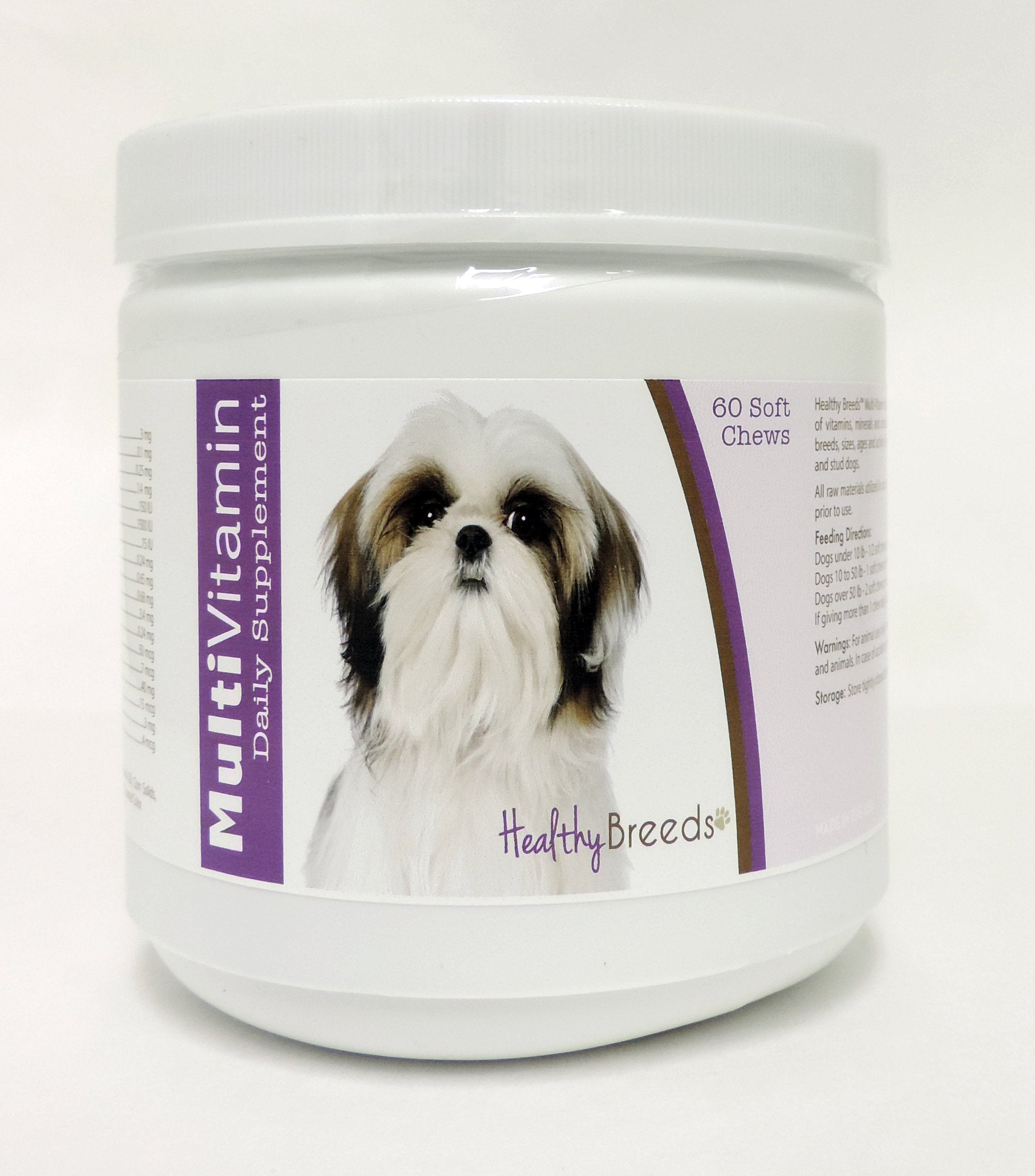 Healthy Breeds Dog Multivitamin Soft Chew Treats for Shih Tzu HB- Over 200 Breeds - for Small Medium & Large Breeds - Easier Tha