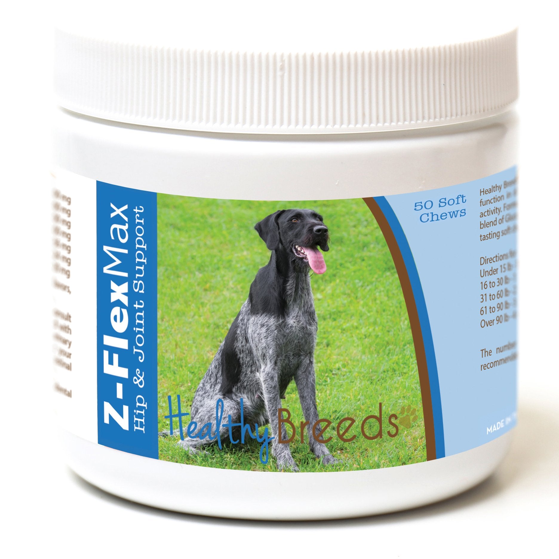 Healthy Breeds German Wirehaired Pointer Z-Flex Max Hip and Joint Soft Chews 50 Count