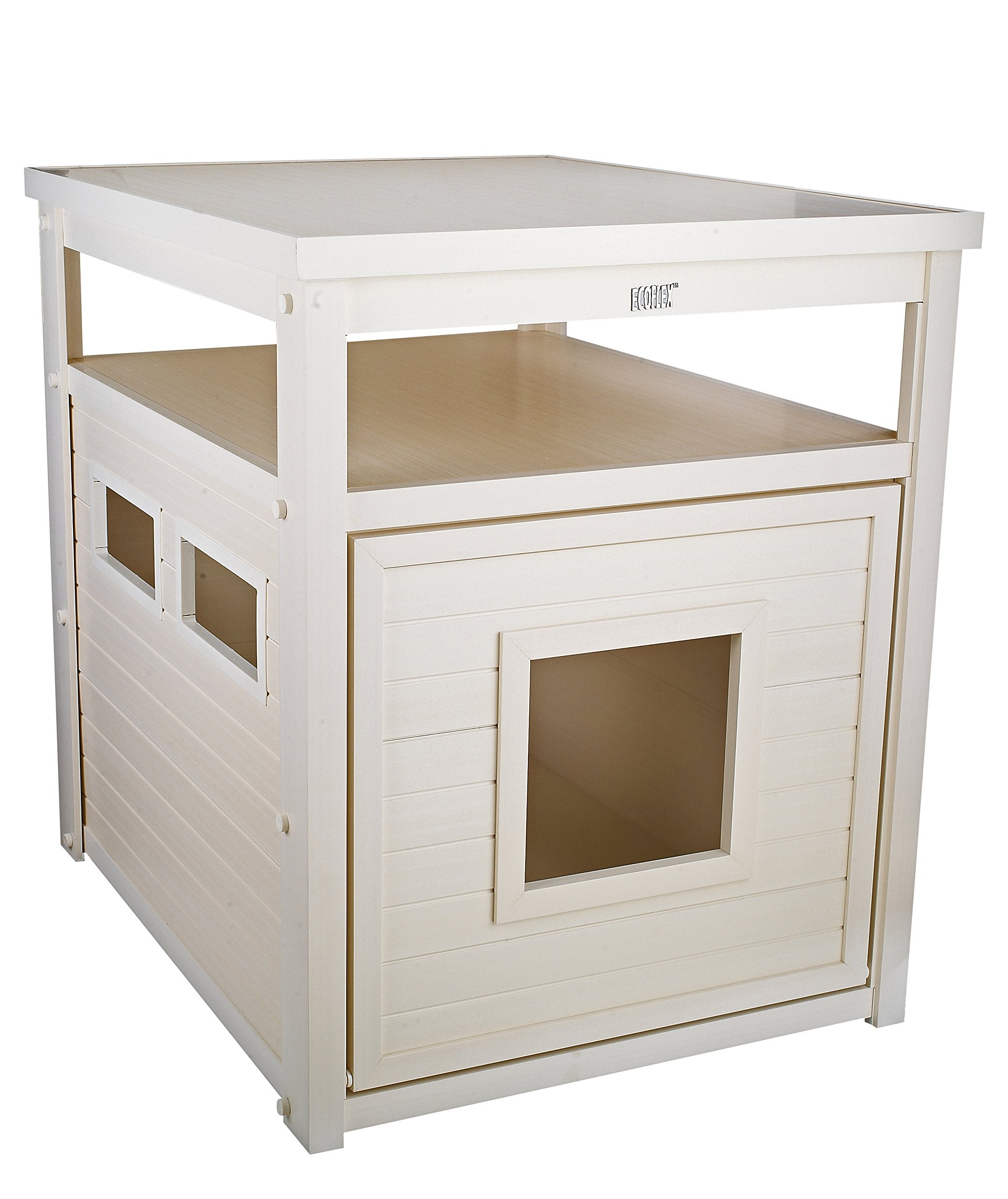 New Age Pet Ehlb802-04 Ecoflex Jumbo Litter Loo, Litter Box Cover/End Table, Antique White