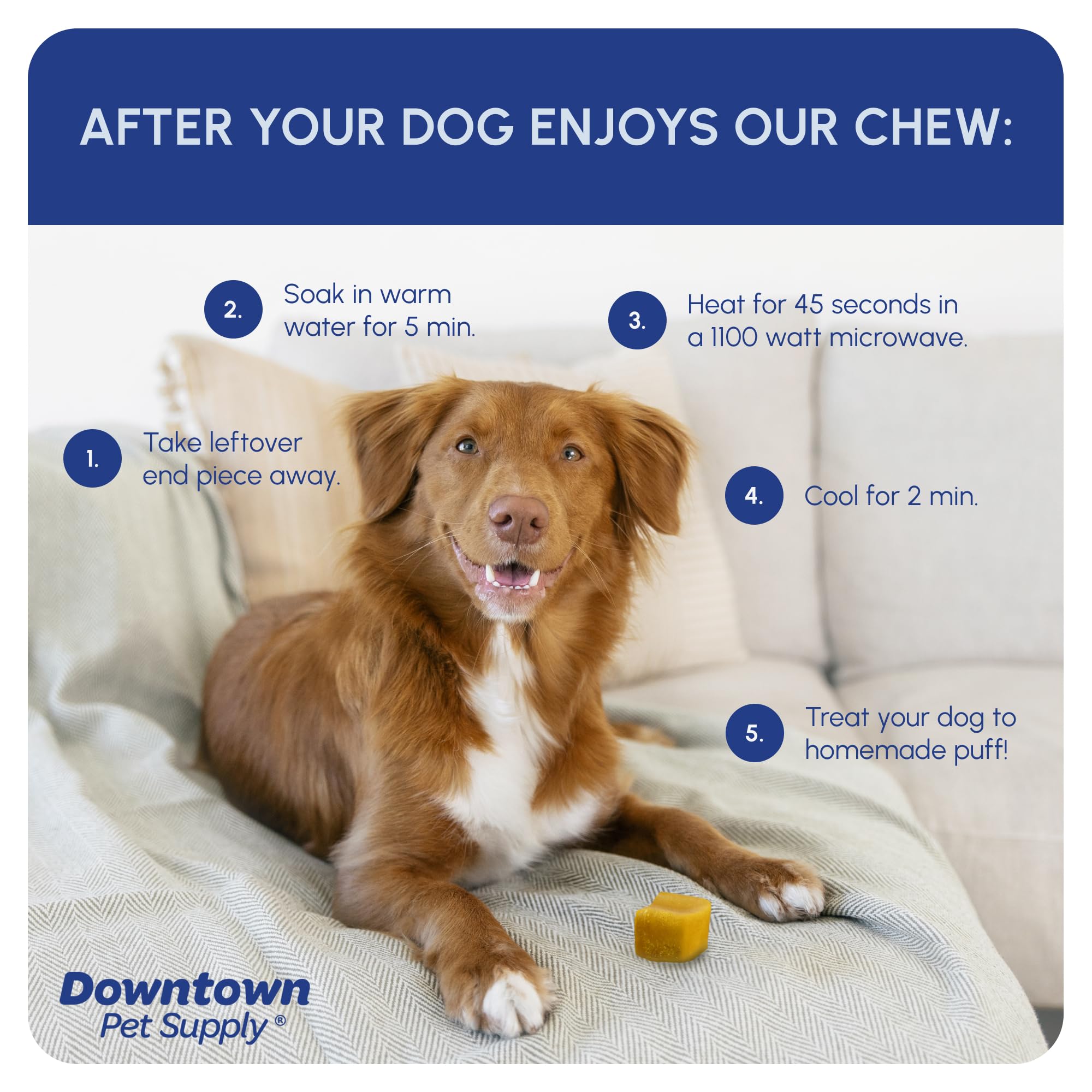 Downtown Pet Supply Yak Cheese Himalayan Dog Chews - Large Yak Chews Rich in Nutrients for Medium to Large Dogs - Long Lasting,
