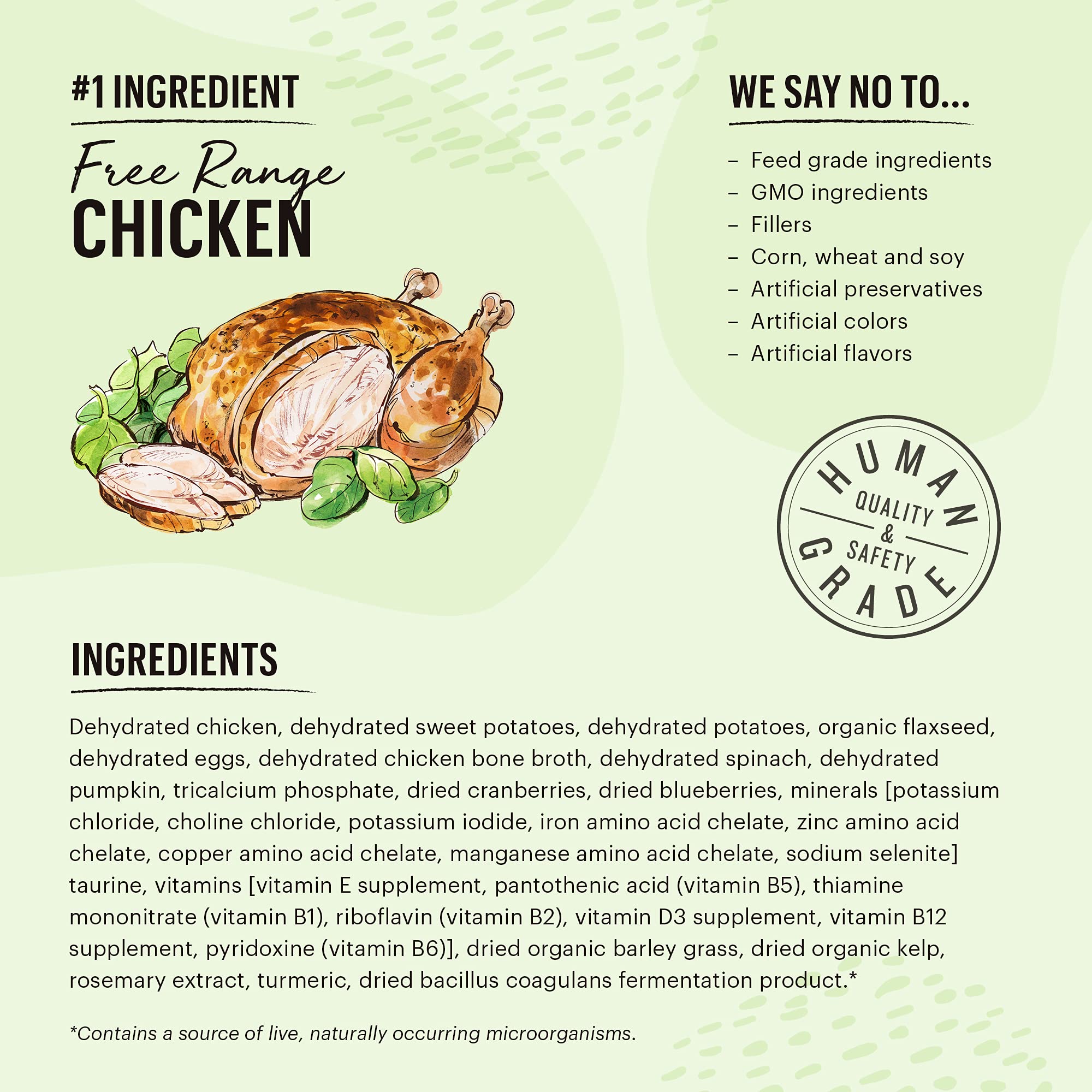 The Honest Kitchen Dehydrated Grain Free Chicken Cat Food, 2 lb Box