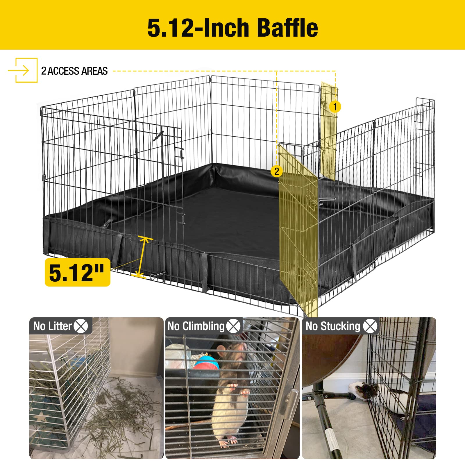 Pet Playpen, Small Animal Cage For Rabbits, Guinea Pigs, Ferret, Indoor Use