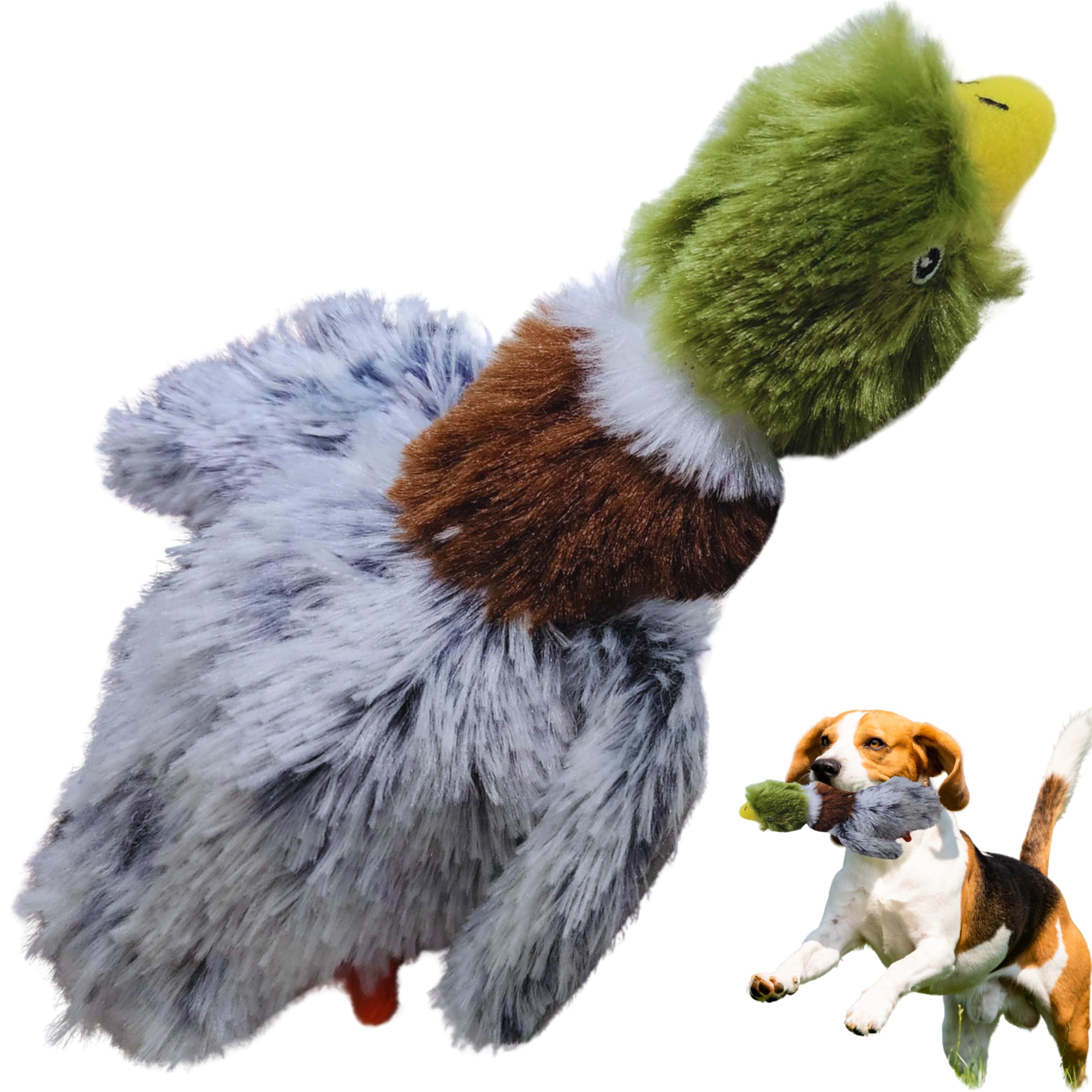 Duck Dog Toy Plush Mallard Small 8-Inch | Small Duck Dog Toy | Puppy Toys Dog Duck Plush Dog Toys Squeakers | Duck Dog Toy For A