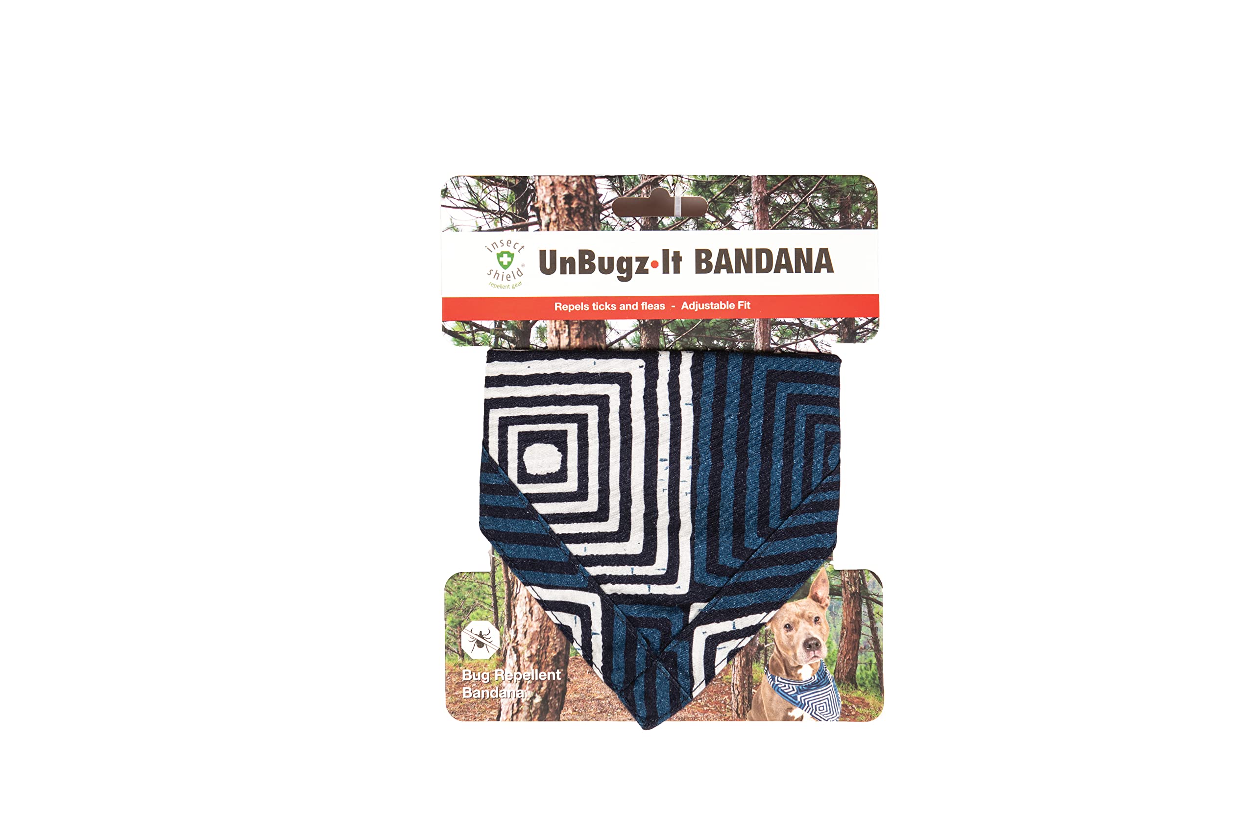 Dog Gone Smart Pet Products Unbugz-It Bandana, Small, Square Blue (5.5'' X 4'')