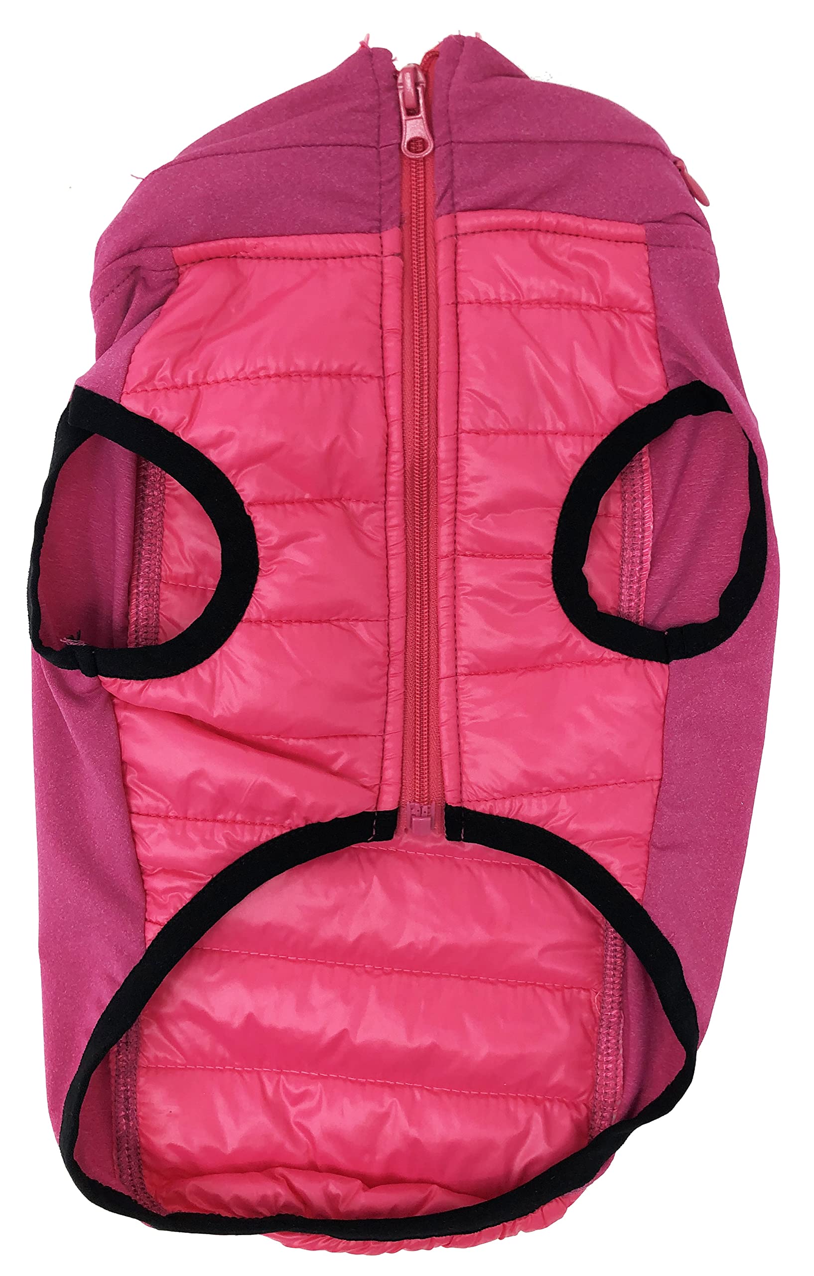 Pet Life Apex Lightweight Hybrid Stretch And Quick-Dry Dog Coat With Pop Out Hood, Lg, Pink