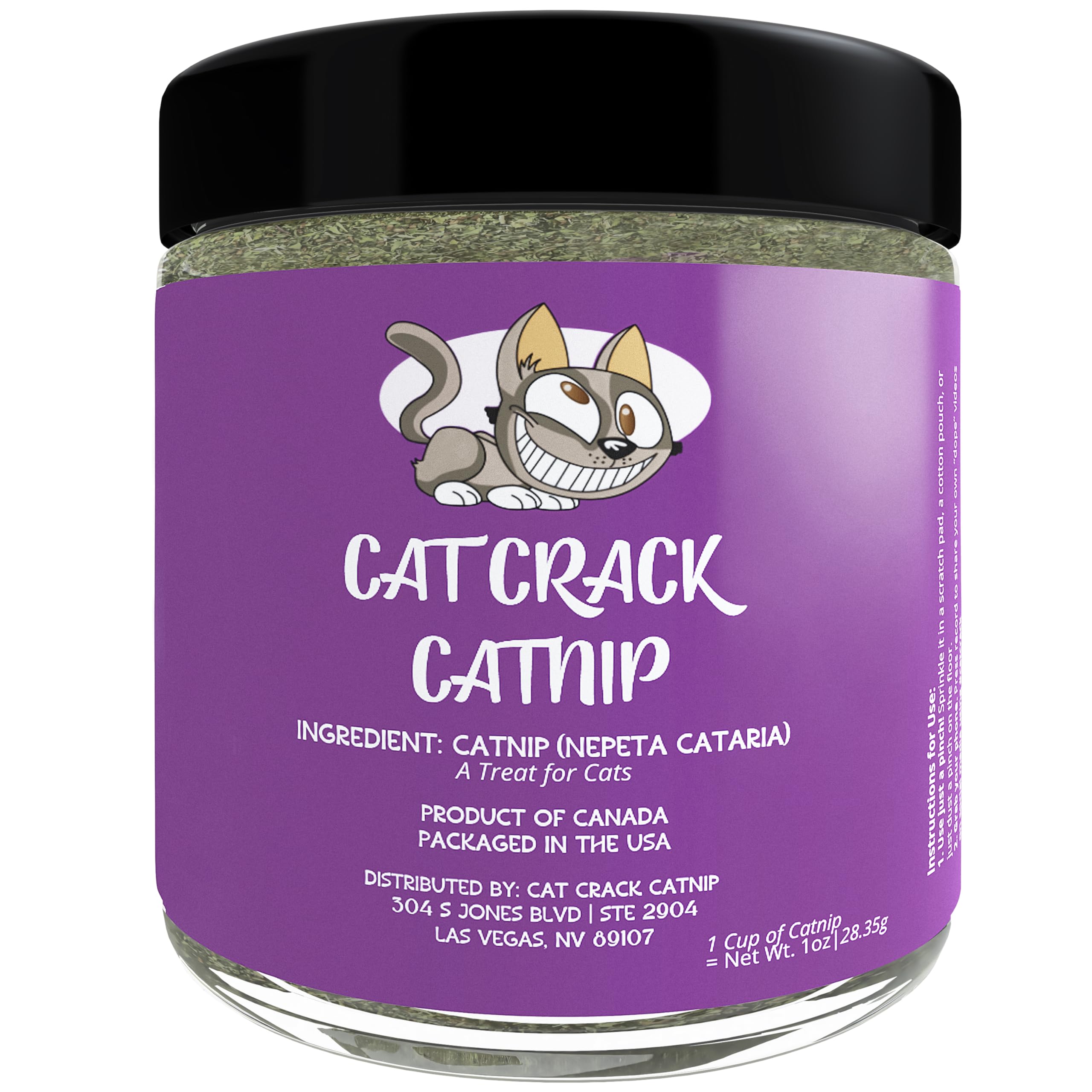 Cat Crack Catnip, Zoomie-Inducing Cat Nip Blend, North American Made & 100% Natural, Safe & Non-Addictive Catnip Treats Used to 