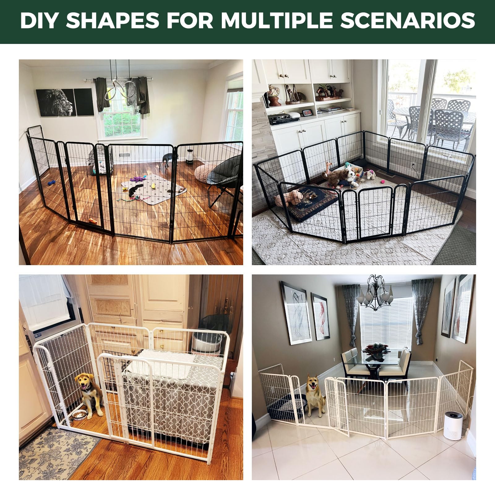 Fxw Homeplus Dog Playpen Designed For Indoor Use, 24'' Height For Puppy And Small Dogspatent Pending
