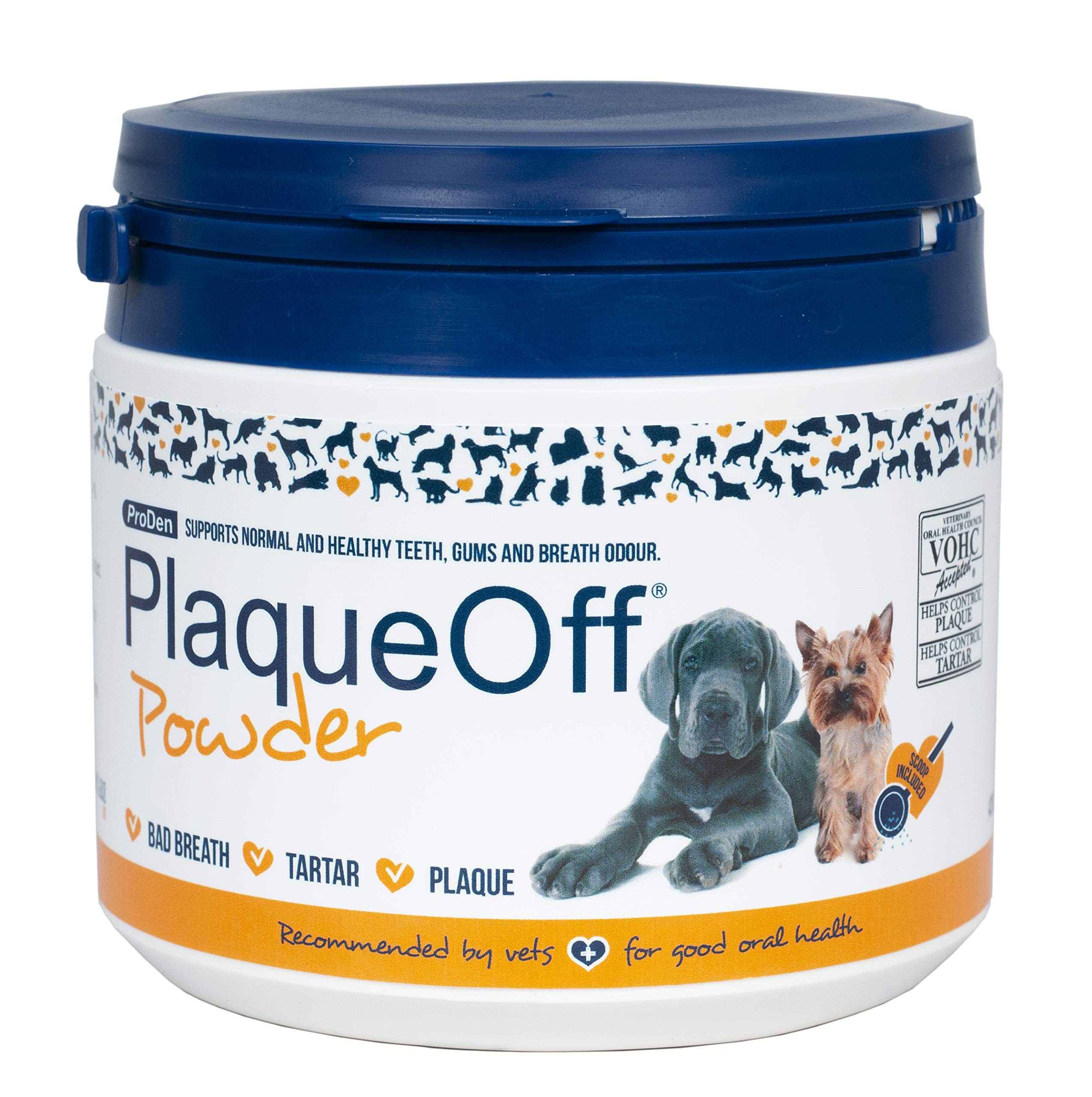 ProDen PlaqueOff Powder - Supports Normal, Healthy Teeth, Gums, and Breath Odor in Pets - 420 g