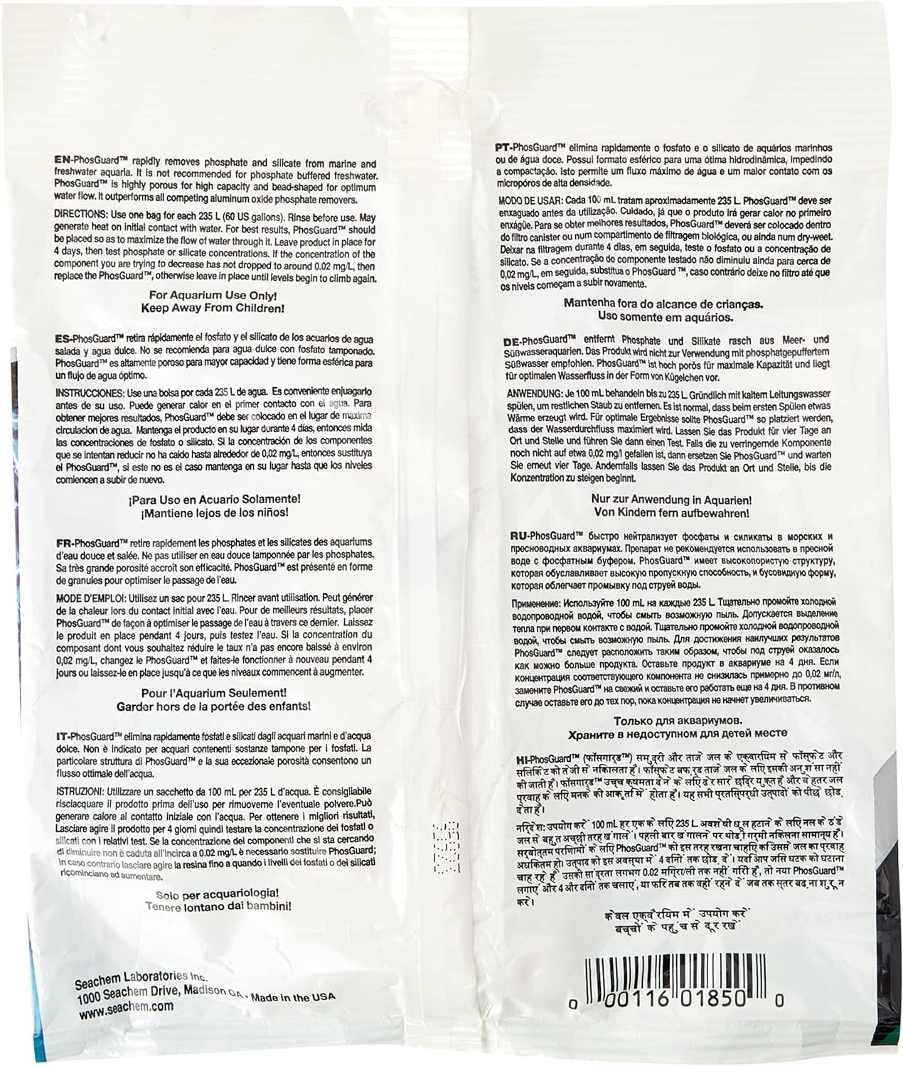 Seachem PhosGuard, 100 mL Bagged - 67101850 | Pack of 2