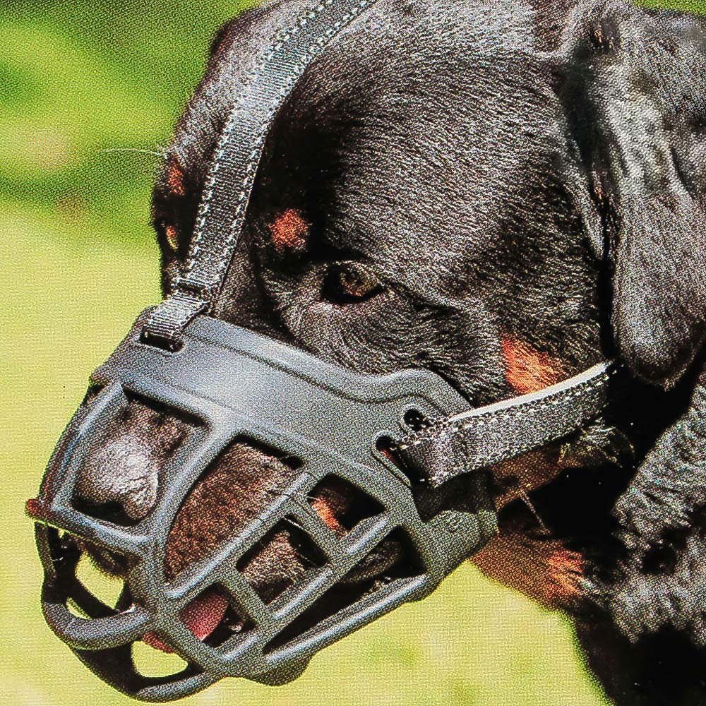Barkless Dog Muzzle,Soft Basket Silicone Muzzles For Dog, Best To Prevent Biting, Chewing And Barking, Allows Drinking And Panting, Used With Collar