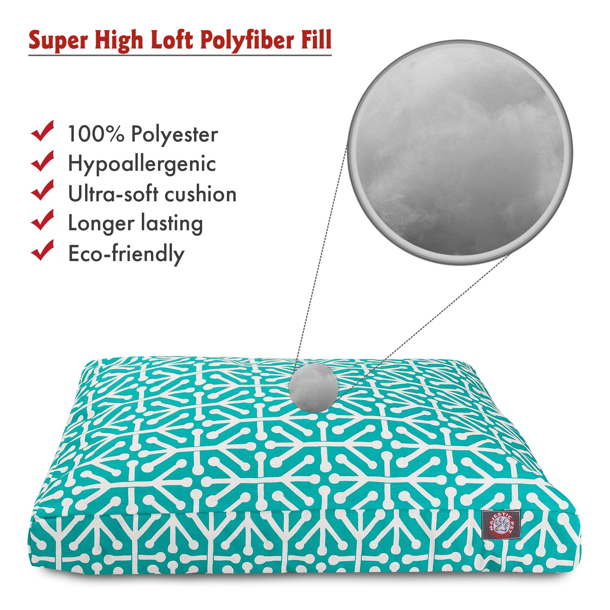 Pacific Aruba Large Rectangle Indoor Outdoor Pet Dog Bed With Removable Washable Cover By Majestic Pet Products Medium
