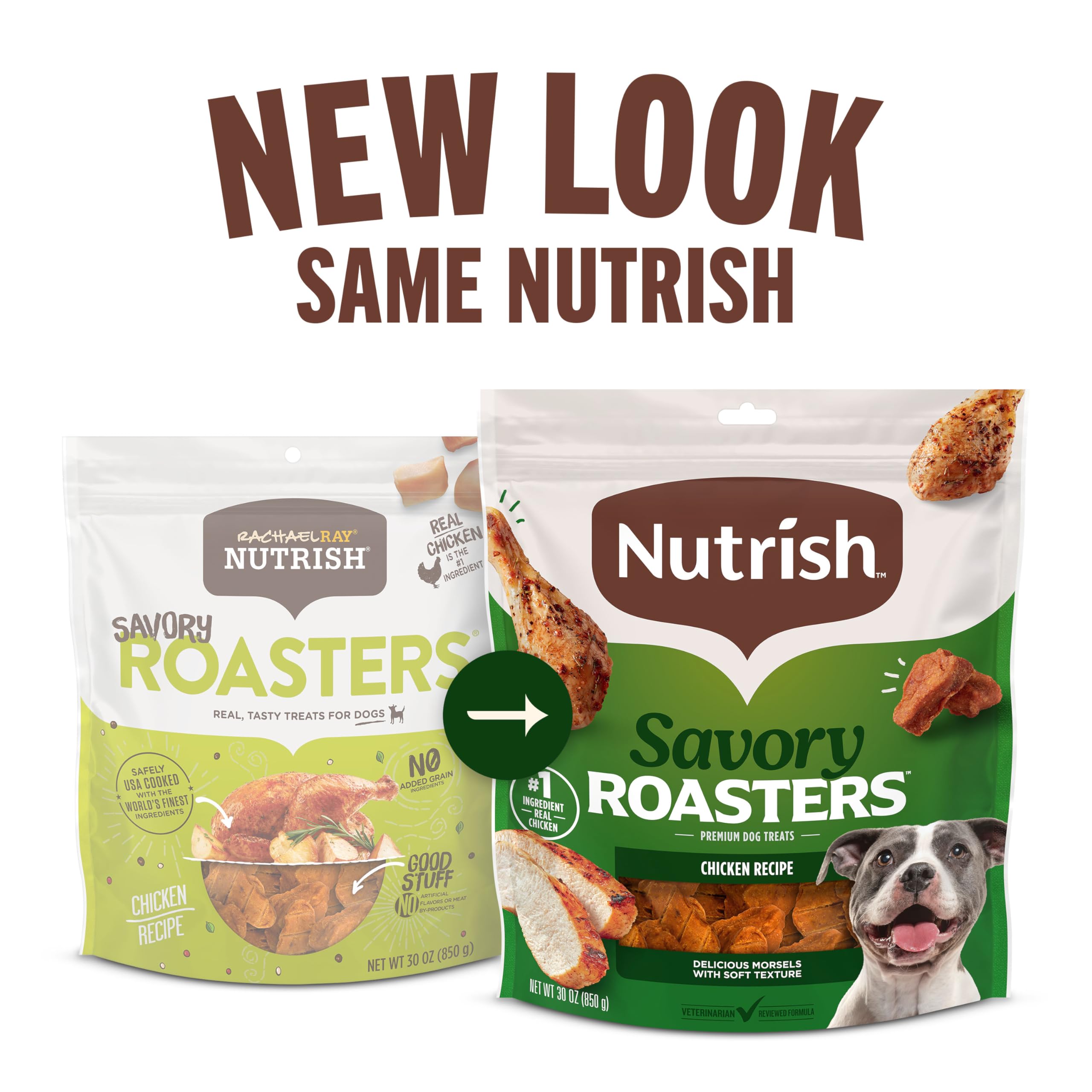 Nutrish Rachael Ray Savory Roasters Real Meat Dog Treats, Roasted Chicken Recipe, 5 Ounces (Pack of 5), Grain Free