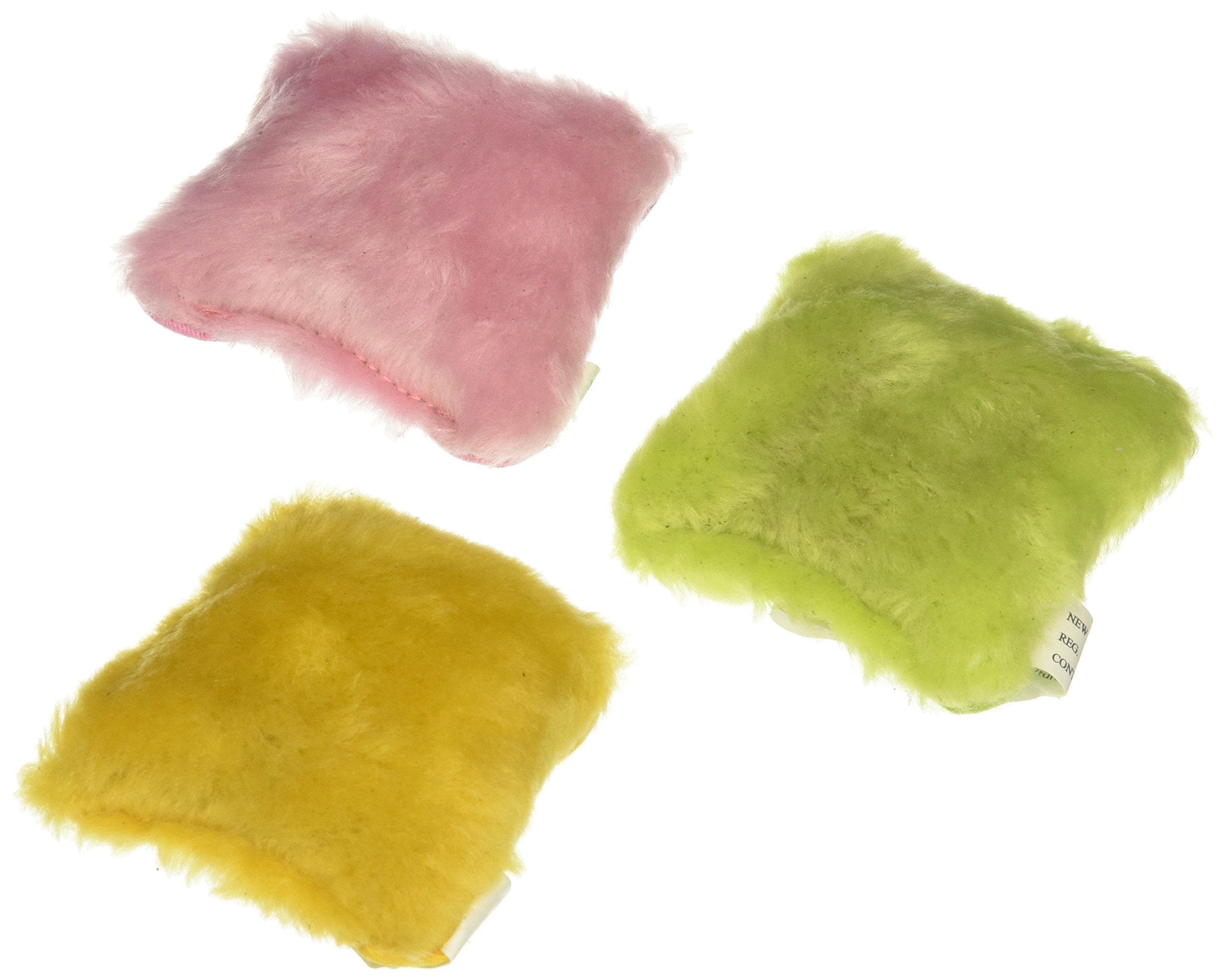 Speciality Pack Containing 3 Yeowww! 100% Organic Catnip Pillows (Contains A Pink, Yellow And Green Pillow)