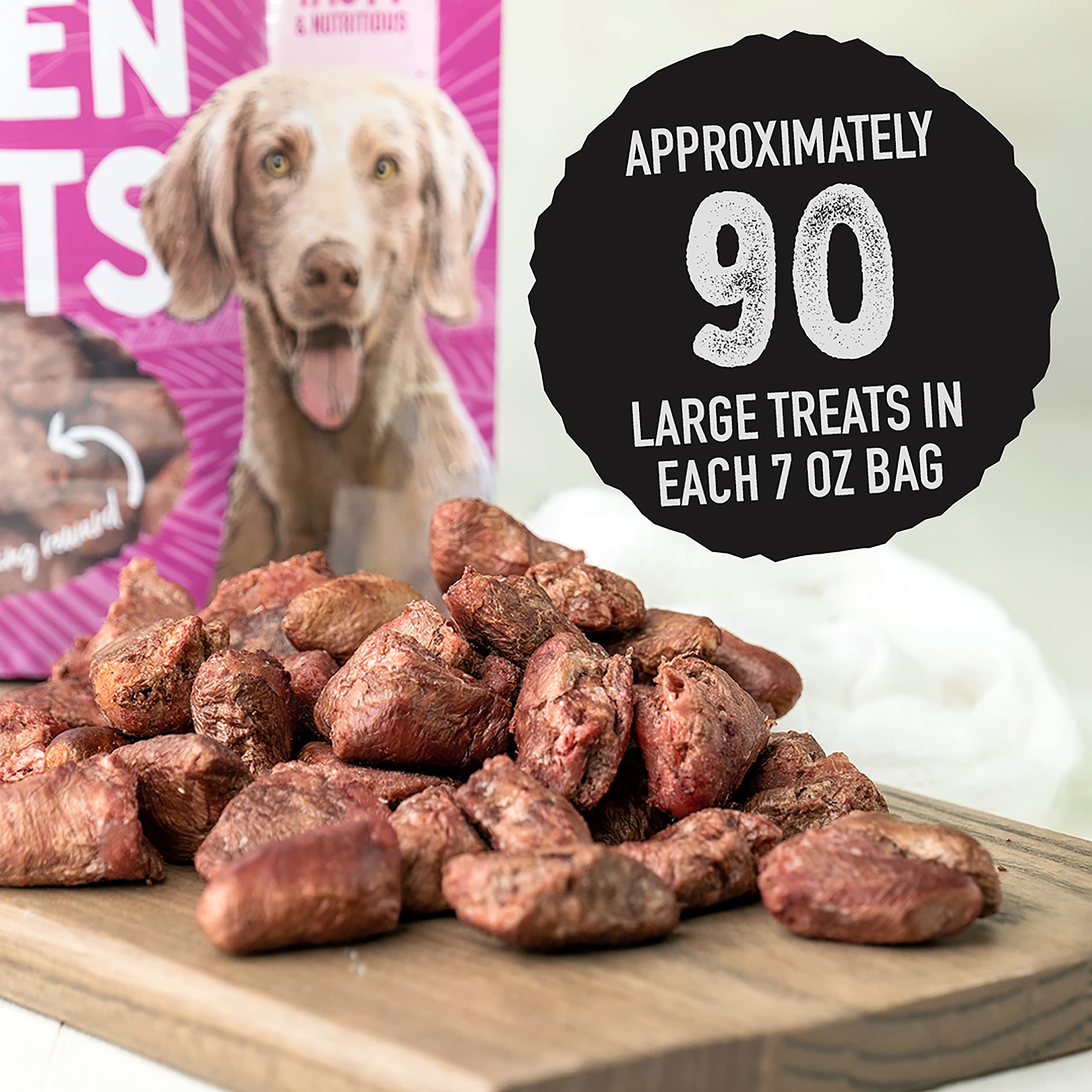Dr. Harvey s Freeze-Dried Chicken Hearts - Training Dog Treats, Single Ingredient, All-Natural USA Sourced Protein, Allergen-Fr