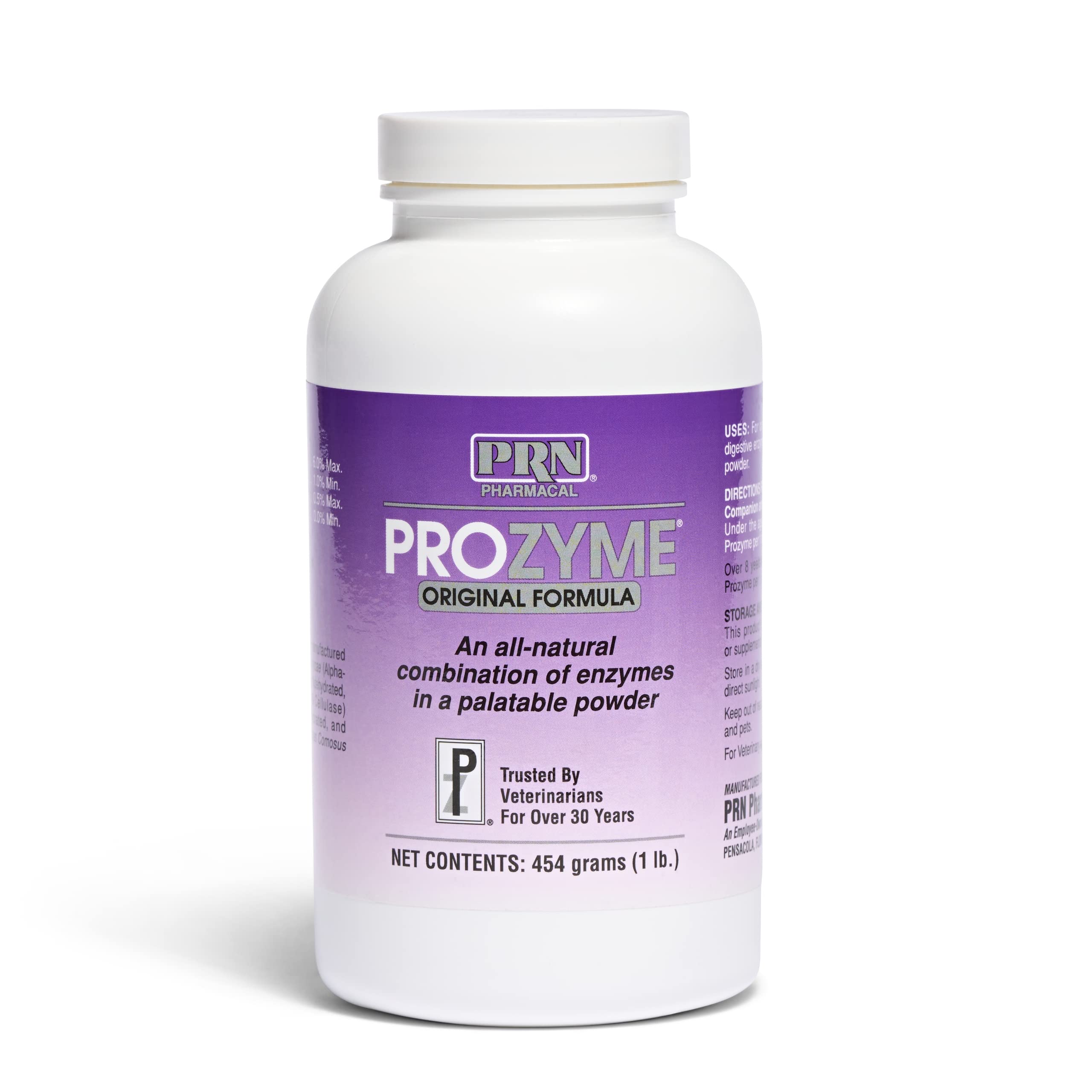 PRN Pharmacal ProZyme Original Formula Enzyme Replacement Supplement - Reinforces Animals Digestive System, Supports Dog & Cat 