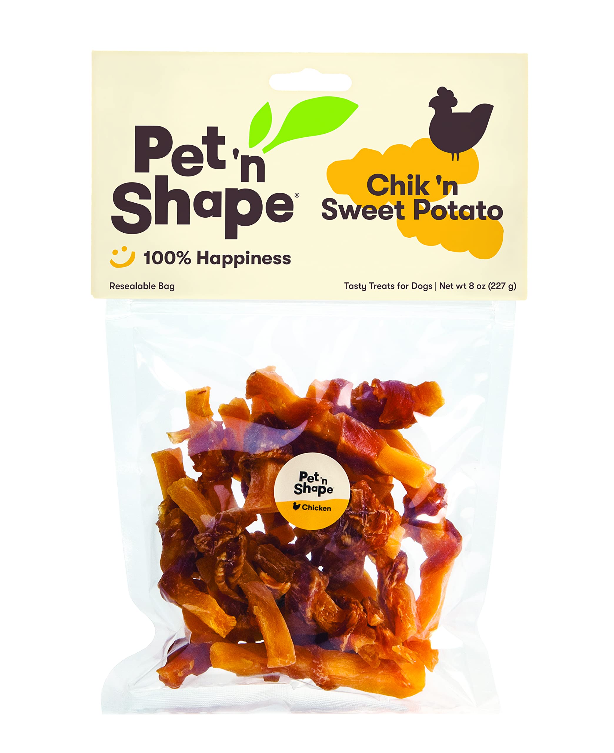 Pet n Shape Sweet Potato Chews Jerky Dog Treats - 8 Ounce