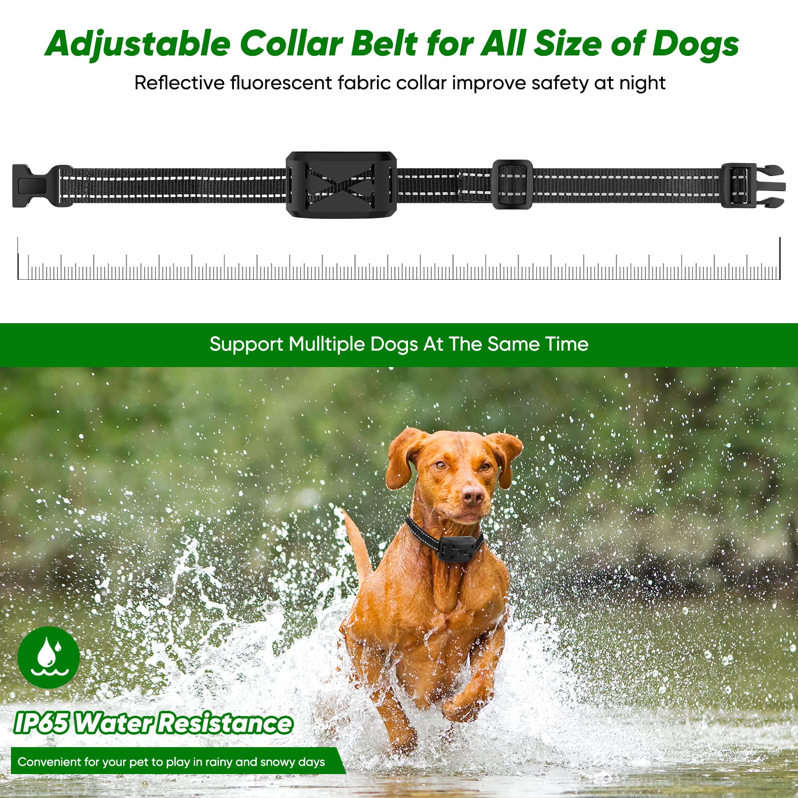 Bhcey Wireless Dog Fence, 2024 Electric Fence For 2 Dogs Shocks Training Collar Remote 2-In-1,Wireless Pet Containment System With Adjustable Vibration & Shock Training Collar For All Dogs