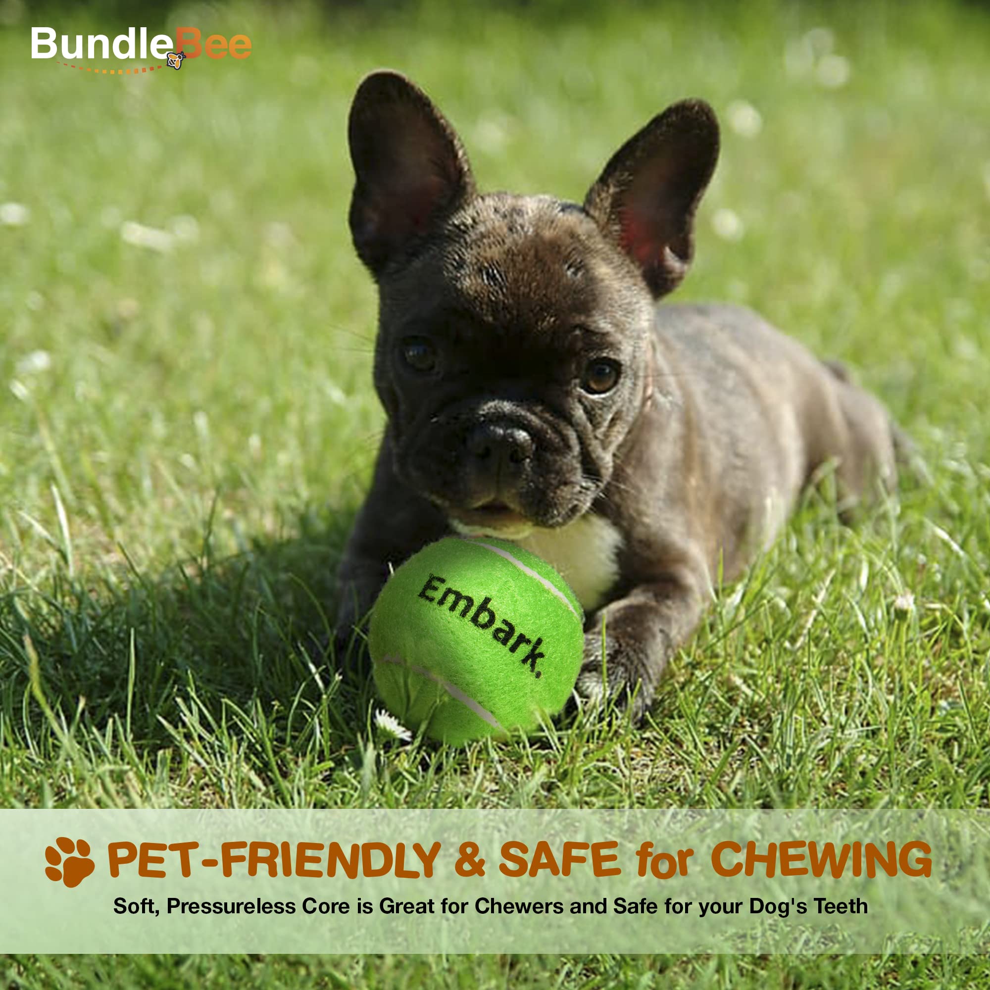 Bundlebee Squeaky Mini Tennis Balls For Small Dogs Puppy - 1.5 Inch - 6 Pack - Dog Toys For Small Dogs, Training Positive Reinforcement, Interactive Fetch Tiny Squeaker Balls For Ball Launcher