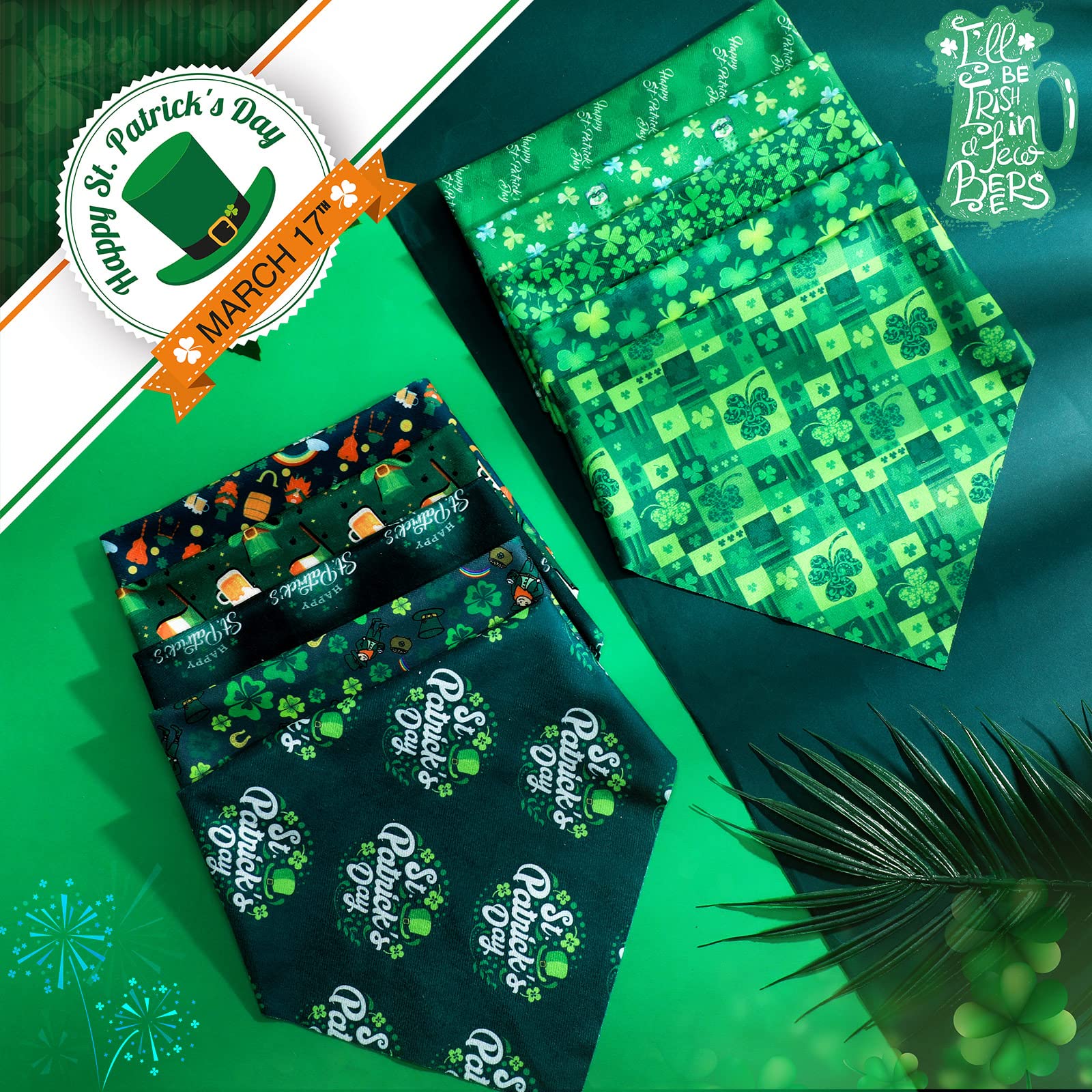 20 Pack St. Patrick'S Day Dog Bandana Scarf Accessories Easter Spring Summer Holiday Dog Bandana Pet Triangle Scarf Soft Bib For