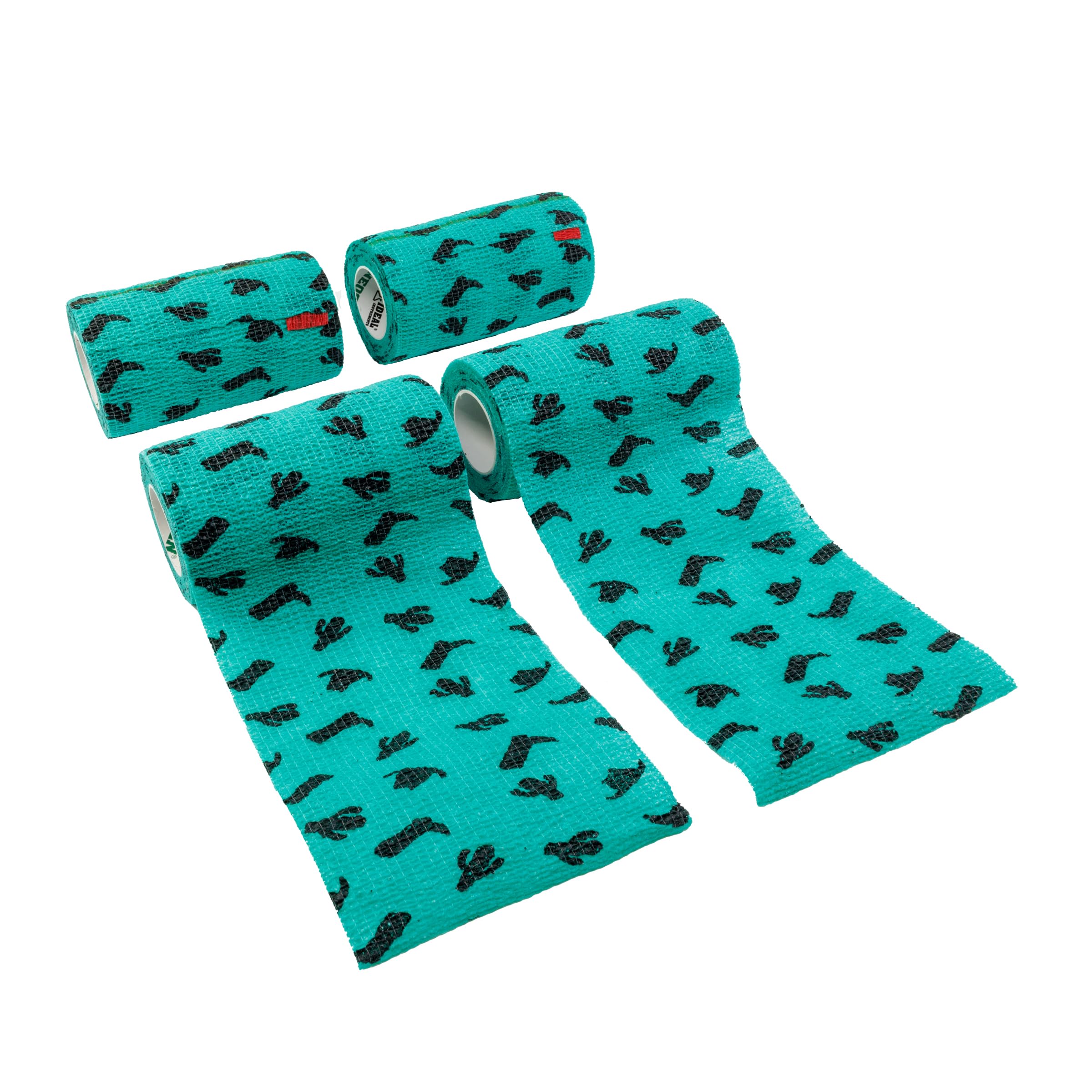 SyrFlex Cohesive Bandage 4    Teal Boot and Cactus 4pk