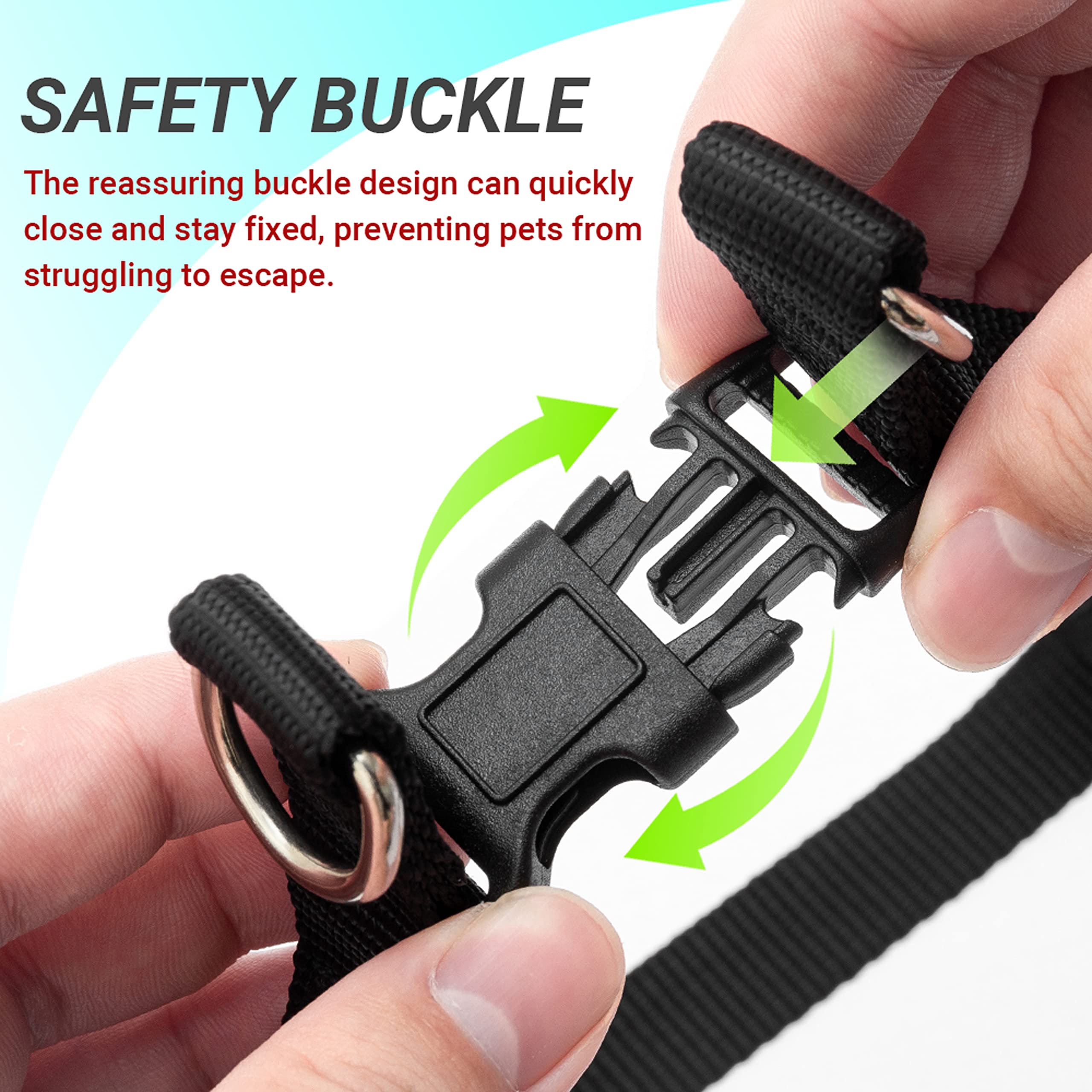 No Pull Dog Harness - Adjustable Step-In Harness & Leash & Collar Set For Small Medium Large Dogs - Escape Proof Soft Pet Harnes