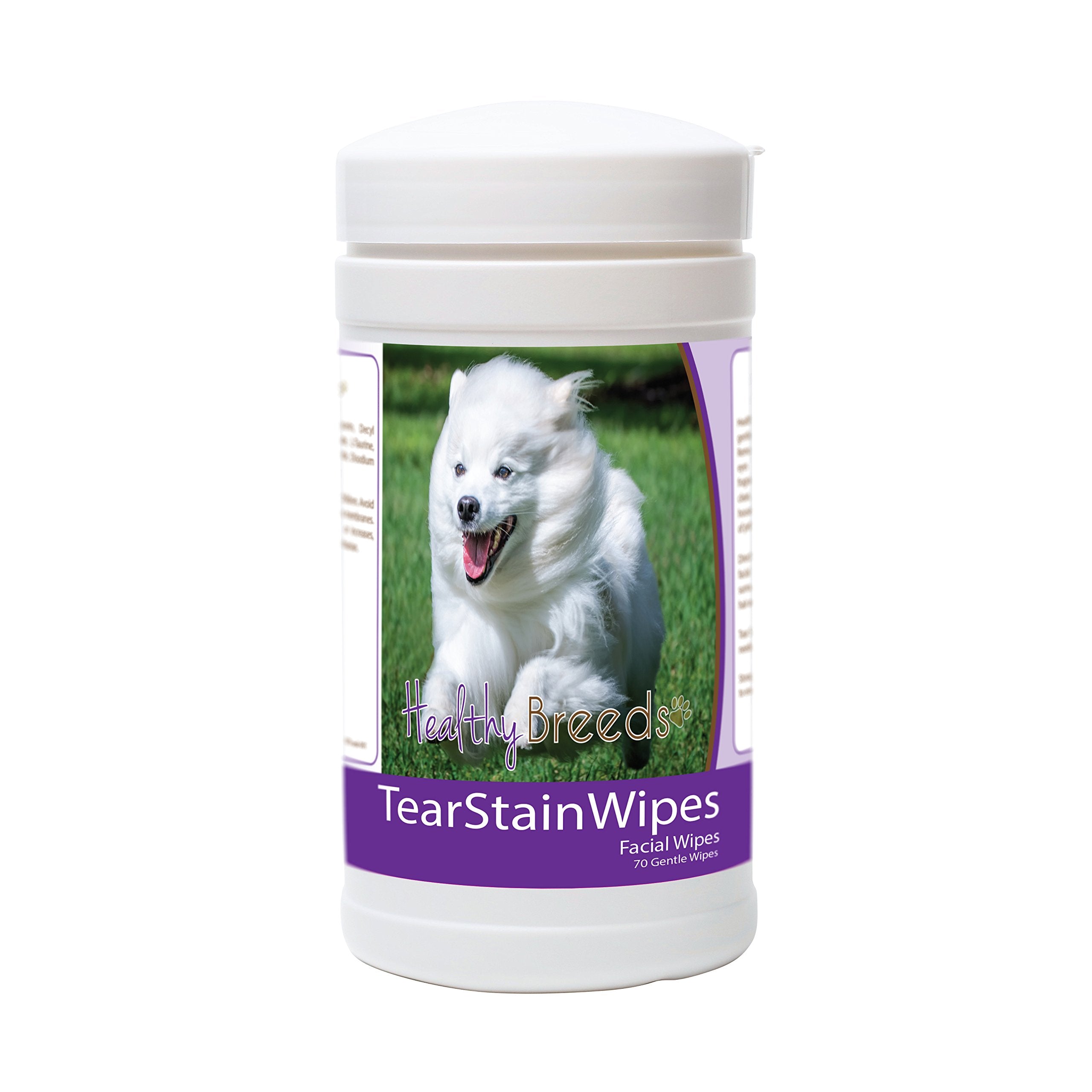 Healthy Breeds American Eskimo Dog Tear Stain Wipes 70 Count