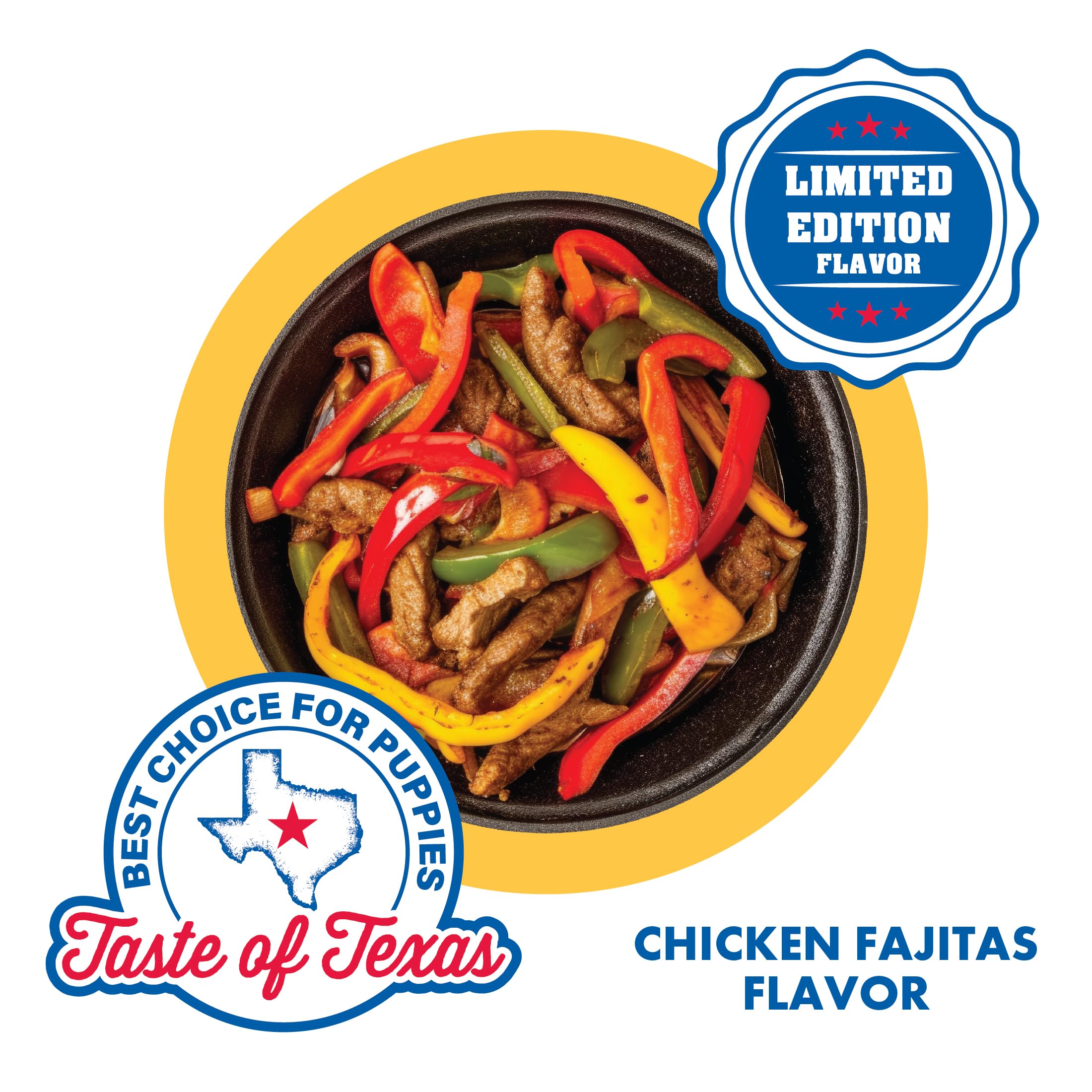 N-Bone Puppy Teething Rings Taste of Texas Chicken Fajitas Flavor 3 Count