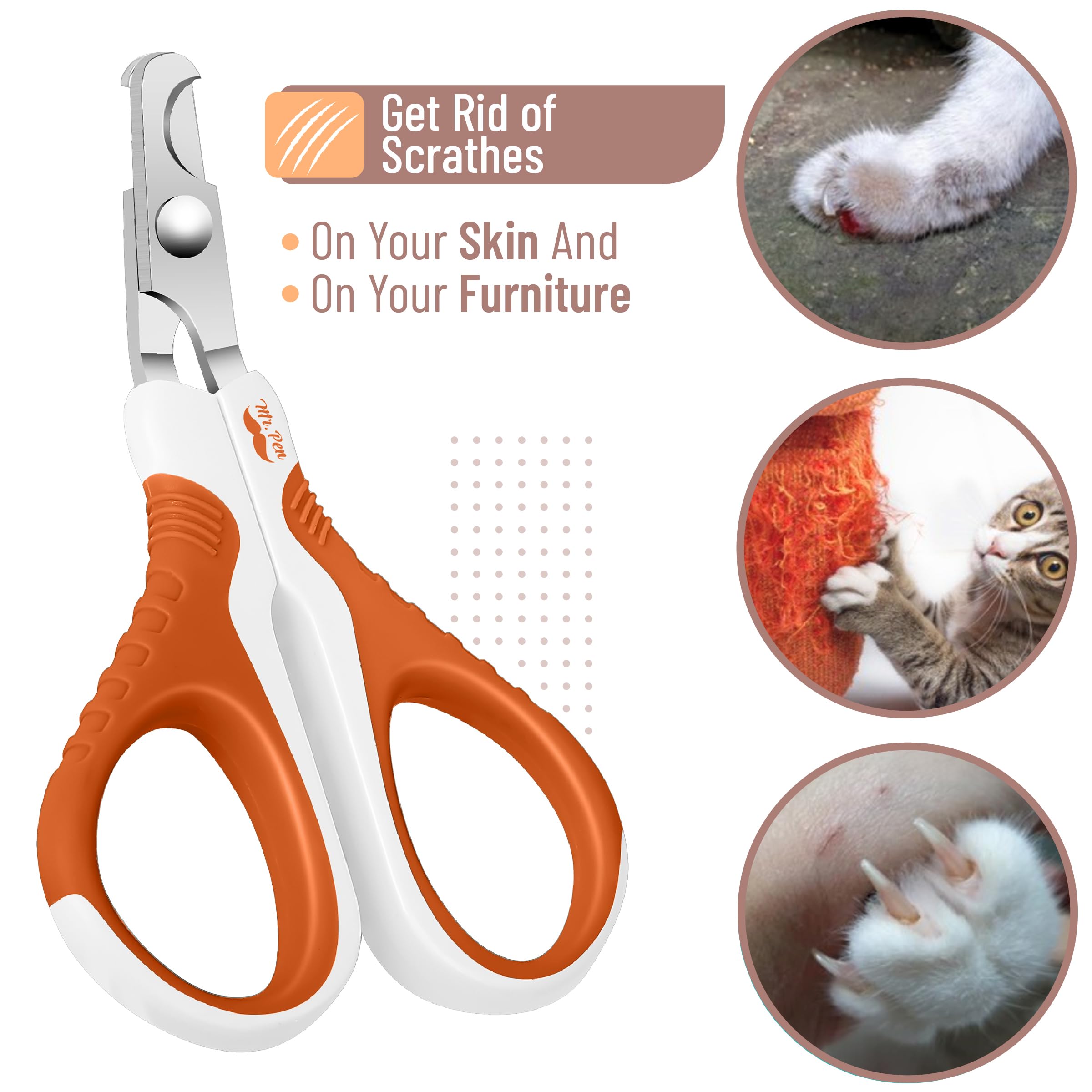Mr. Pen- Cat Nail Clipper, Raspberry Red & White Cat Nail Trimmer, Cat Nail Clippers, Cat Claw Clippers, Cat Clippers For Nails, Pet Nail Clippers, Small Dog Nail Clipper Cat Claw Trimmer