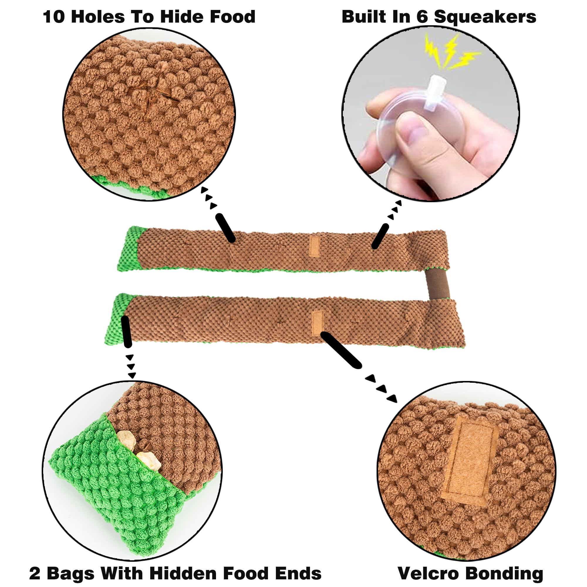 Yooleetc Dog Puzzle Toys,Squeak Dog Toys Stress Release Game For Boredom,Snuffle Toys Foraging Instinct Training Suitable For Sm