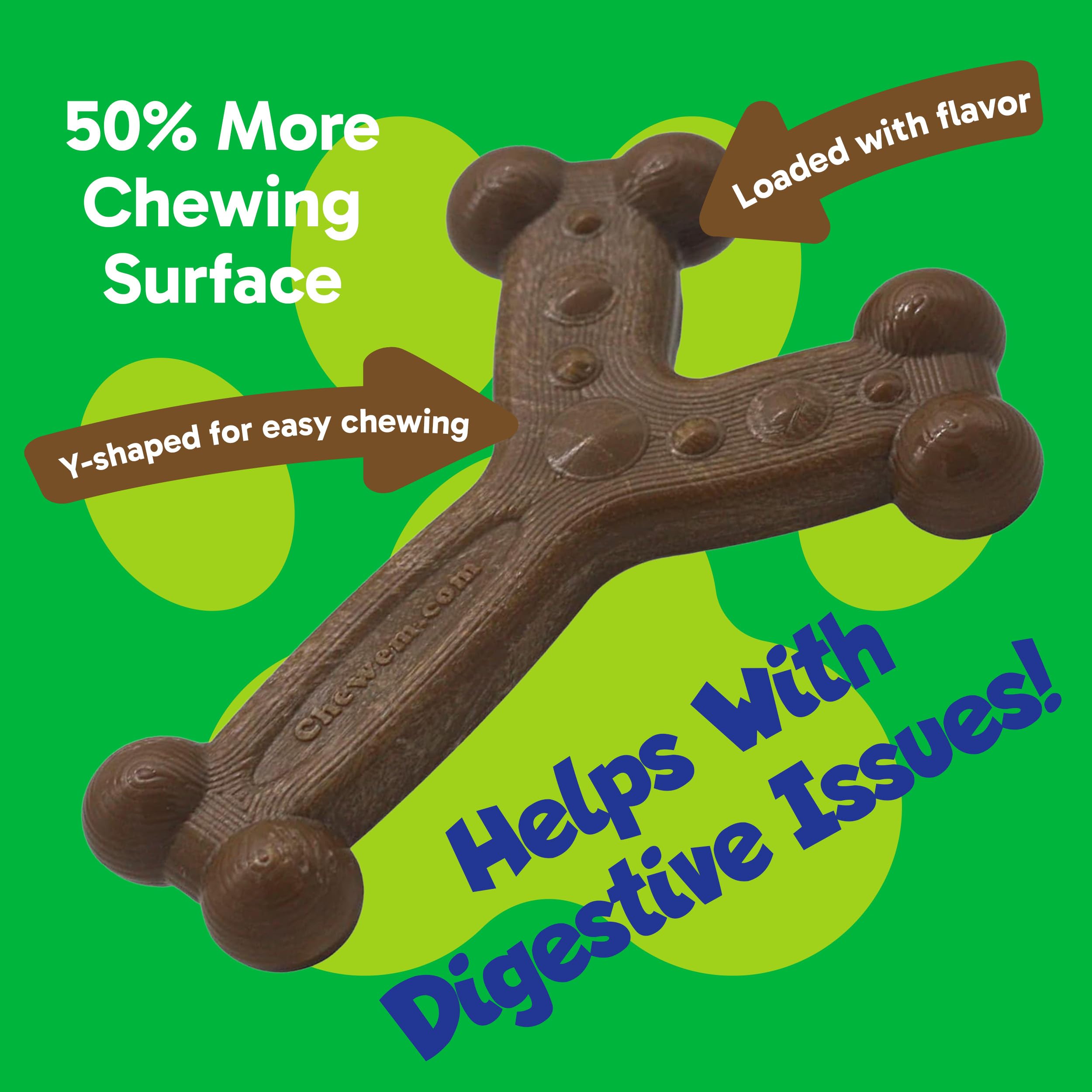 Chew'Ems Durable Chew Toys For Small Dogs, Long-Lasting & Flavorful Chew Dog Toys, Small Dog Breeds | Beef-Flavored