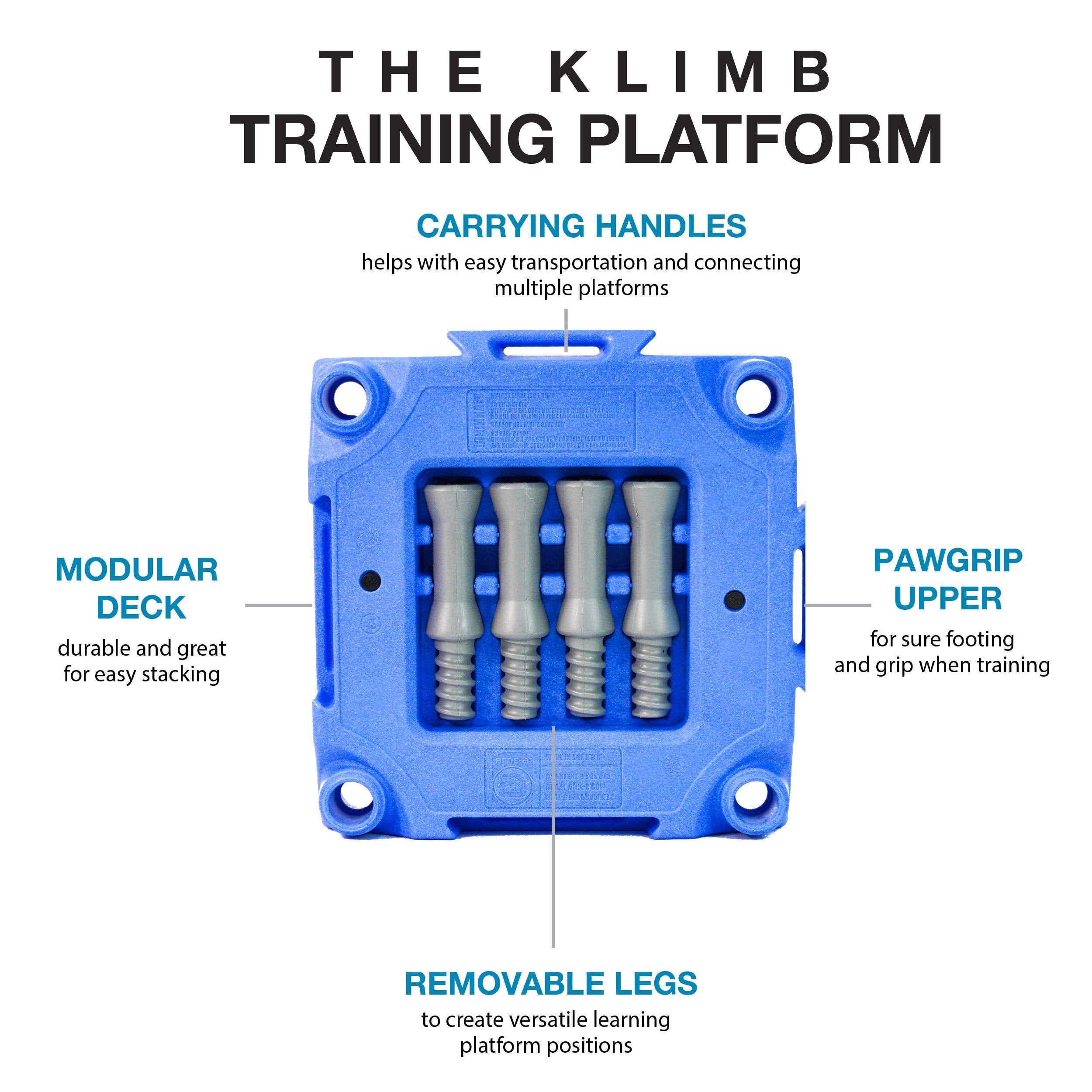 Blue-9 Pet Products Klimb Dog Training Platform And Agility System, Durable And Portable For Indoor Or Outdoor Use, Blue
