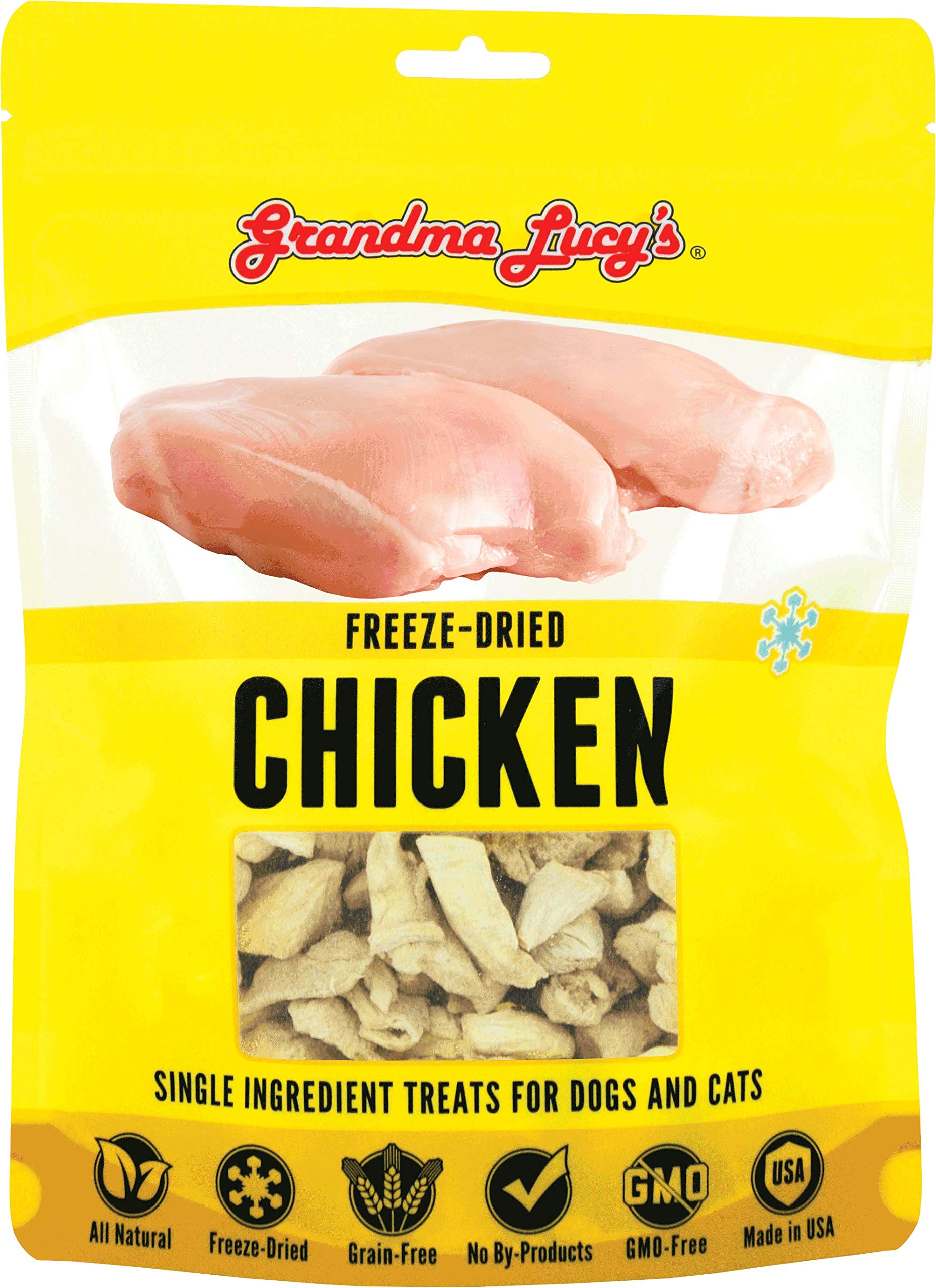 Grandma Lucys - Singles Chicken Pet Treats - 3.5Oz, yellow, 4 Ounce (Pack of 1)