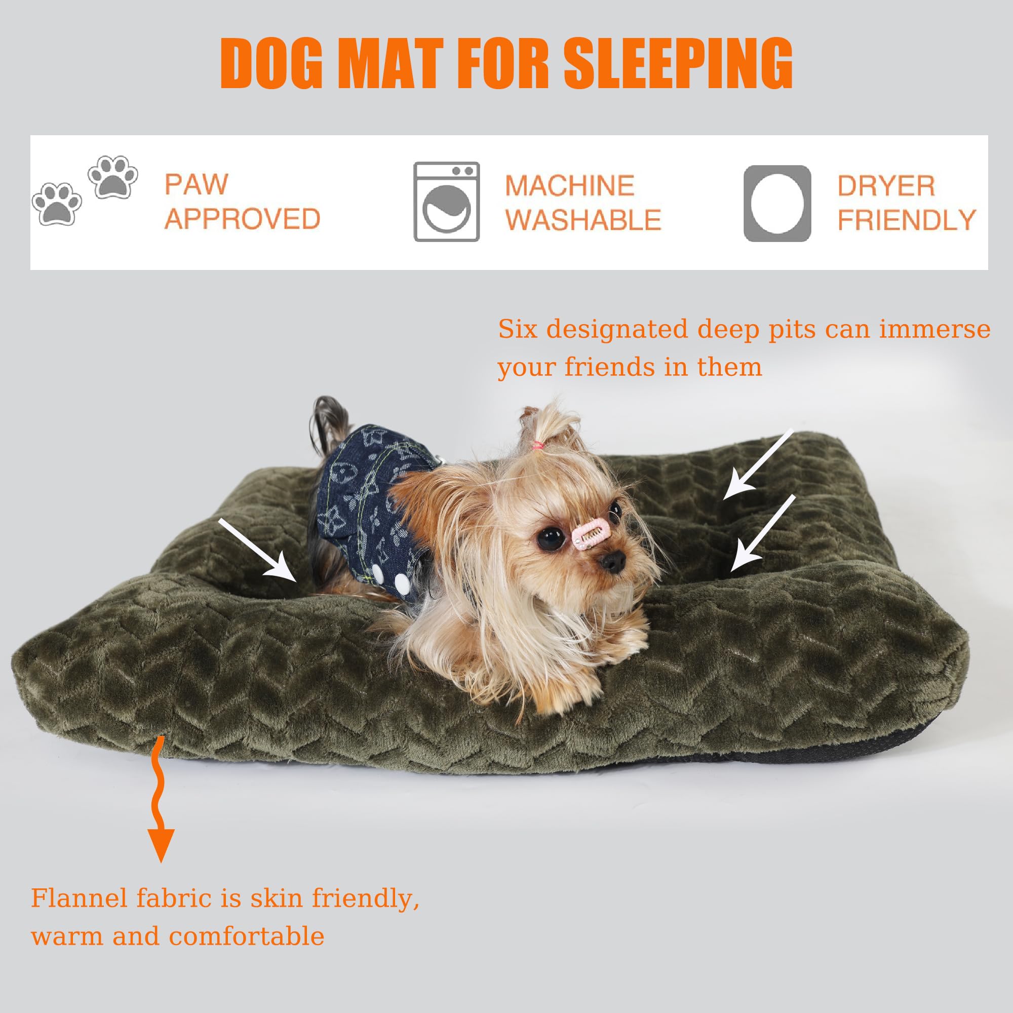 Necesitar Dog Crate Bed For Small Size Dogs Washable Fit 24 Inch Crate Or Cages Kennel Pad With Anti-Slip Pet Pillow Cushion Sle