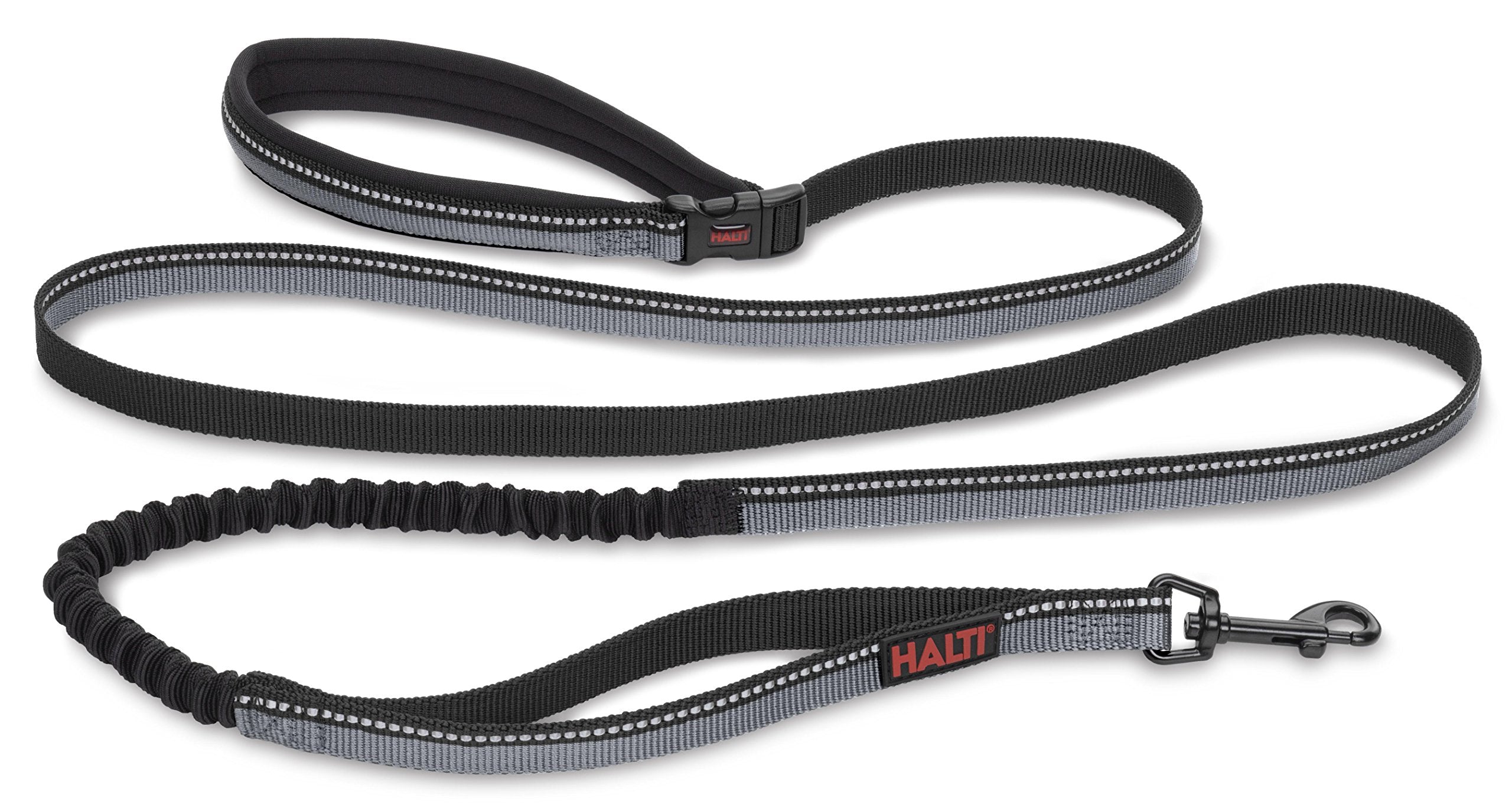 Halti Active Leash - Award-Winning Bungee Dog Leash, Shock-Absorbing, All-In-One Neoprene Padded Belt & Lead, Perfect For Running & Training With Medium & Large Dogs (Size Large, Black)
