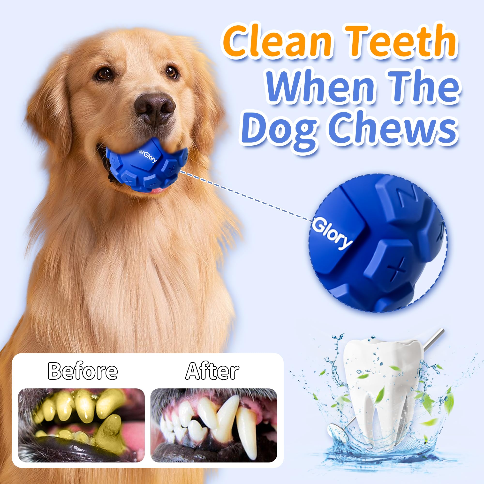Cyperglory Upgraded Keyboard Dog Balls - Tough Durable Dog Toys With Improved Sound Activation For Aggressive Chewers, Relieves