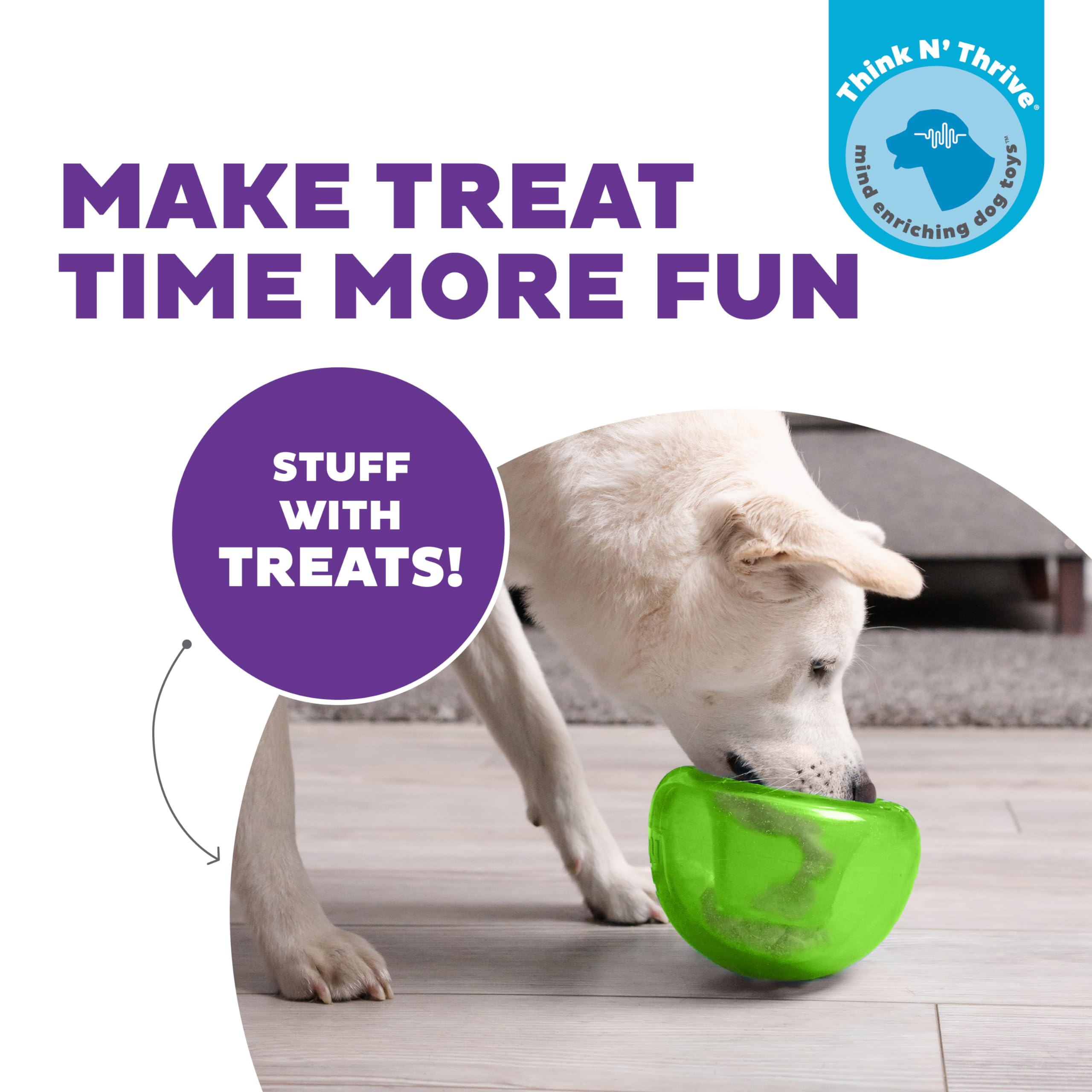 Outward Hound by Planet Dog Snoop Interactive Treat Dispensing Dog Toy, Large, Green