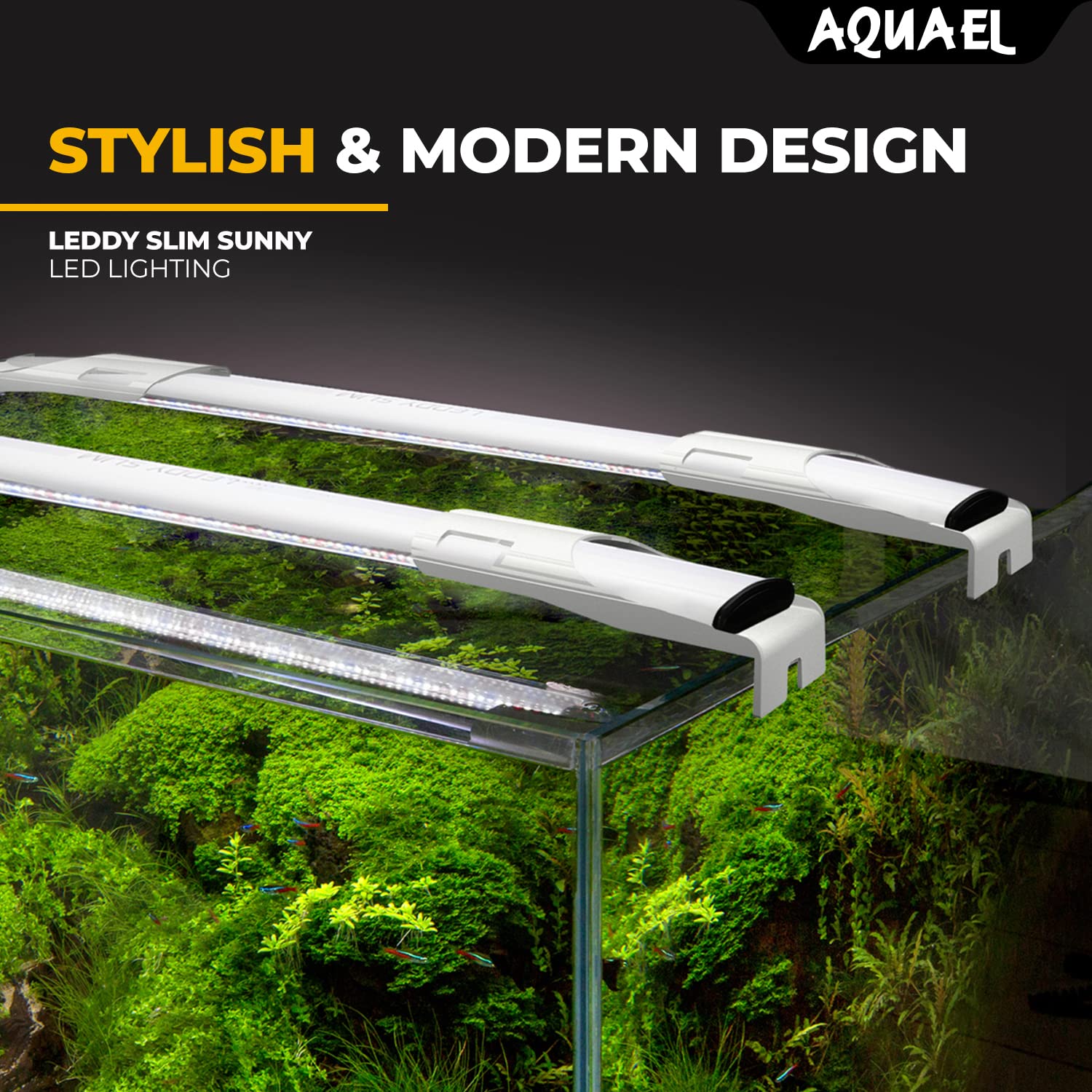 Aquael Leddy Slim Sunny Premium Aquarium Light (White, 5W 8'-11.75')