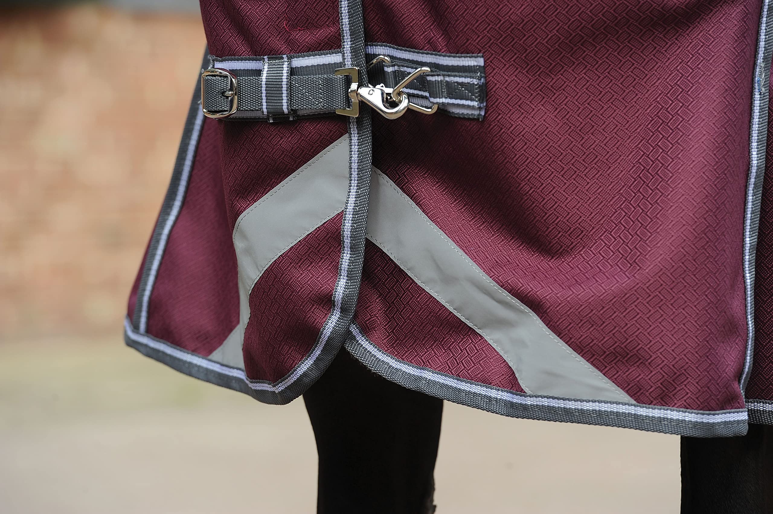 Weatherbeeta Comfitec Plus Dynamic Ii Standard Neck Medium Horse Blanket, Maroon/Grey/White, 54''