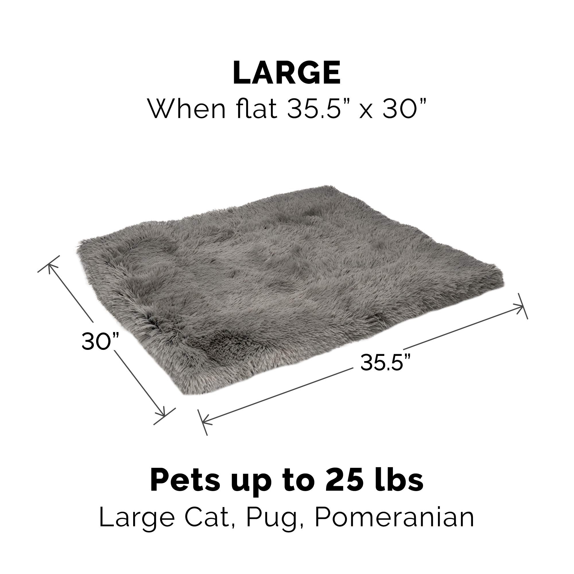 Furhaven Large Cat Bed - Self-Warming Faux Fur & Suede Cuddler, Washable, Gray, Model 96454087