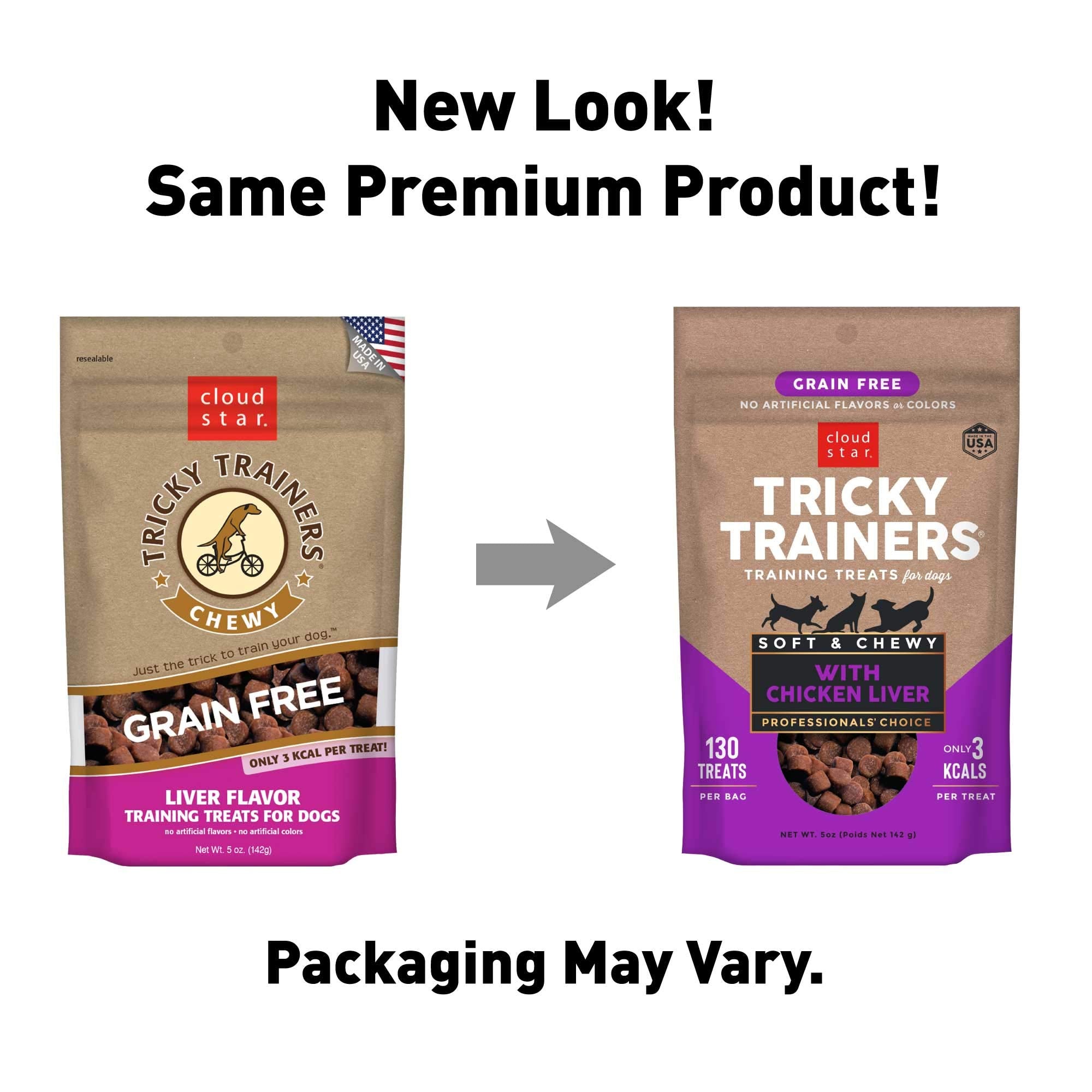 Cloud Star Tricky Trainers Chewy & Grain Free, Low Calorie Dog Training Treats, Baked in the USA