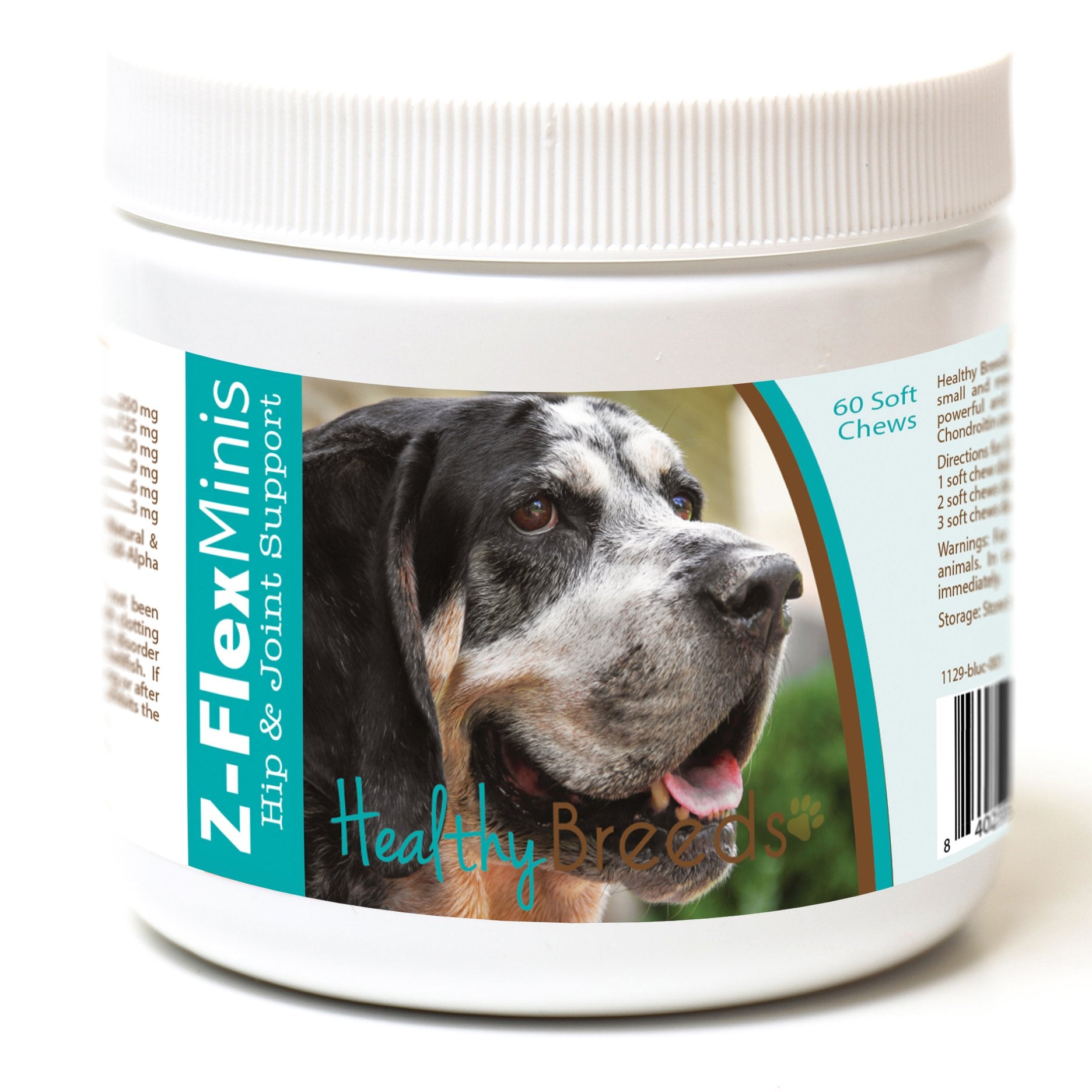 Healthy Breeds Bluetick Coonhound Z-Flex Minis Hip and Joint Support Soft Chews 60 Count