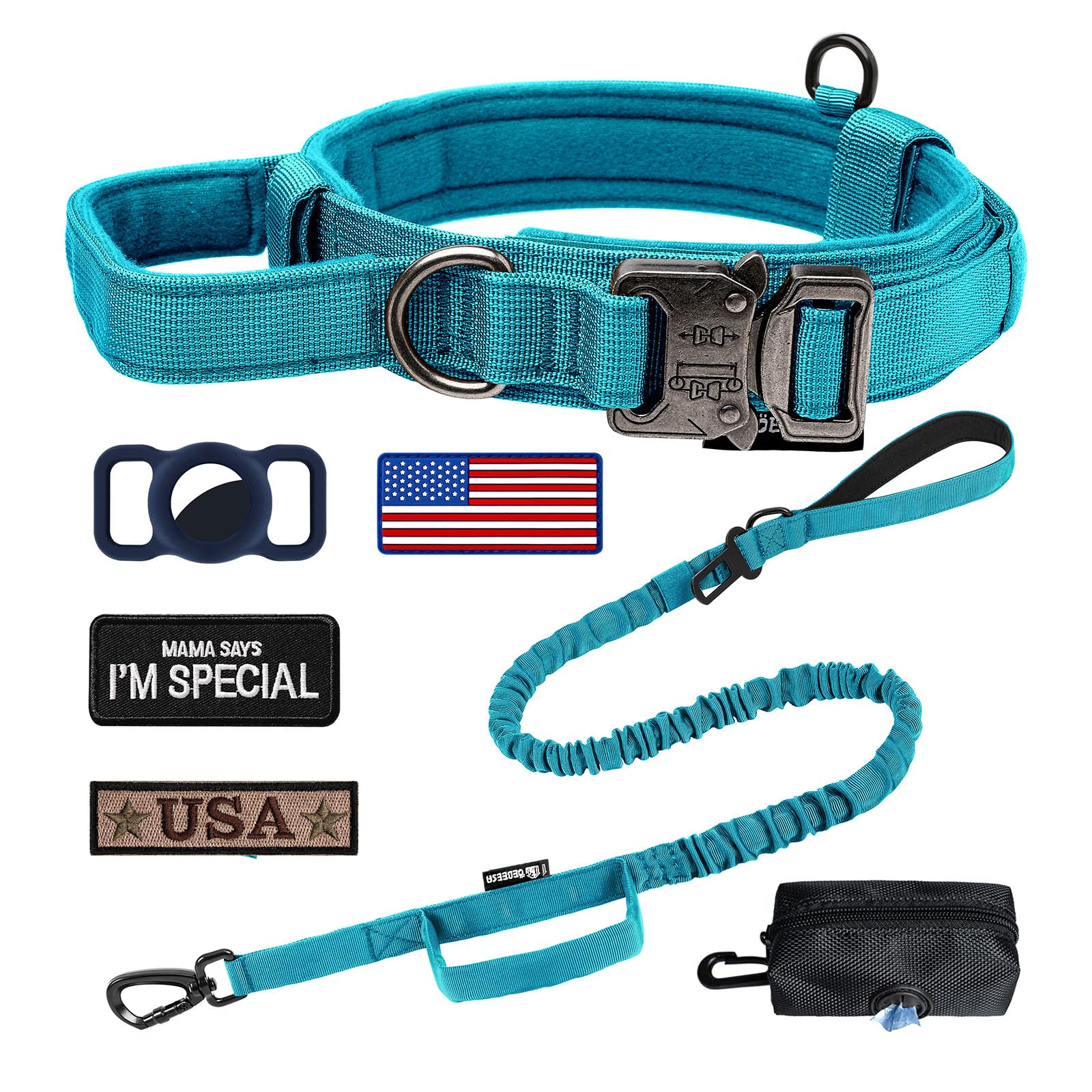Oebeesa Tactical Dog Collar Adjustable Nylon Dog Collars: - K9 Dog Collars With Handle And Heavy Duty Metal Buckle For Medium La