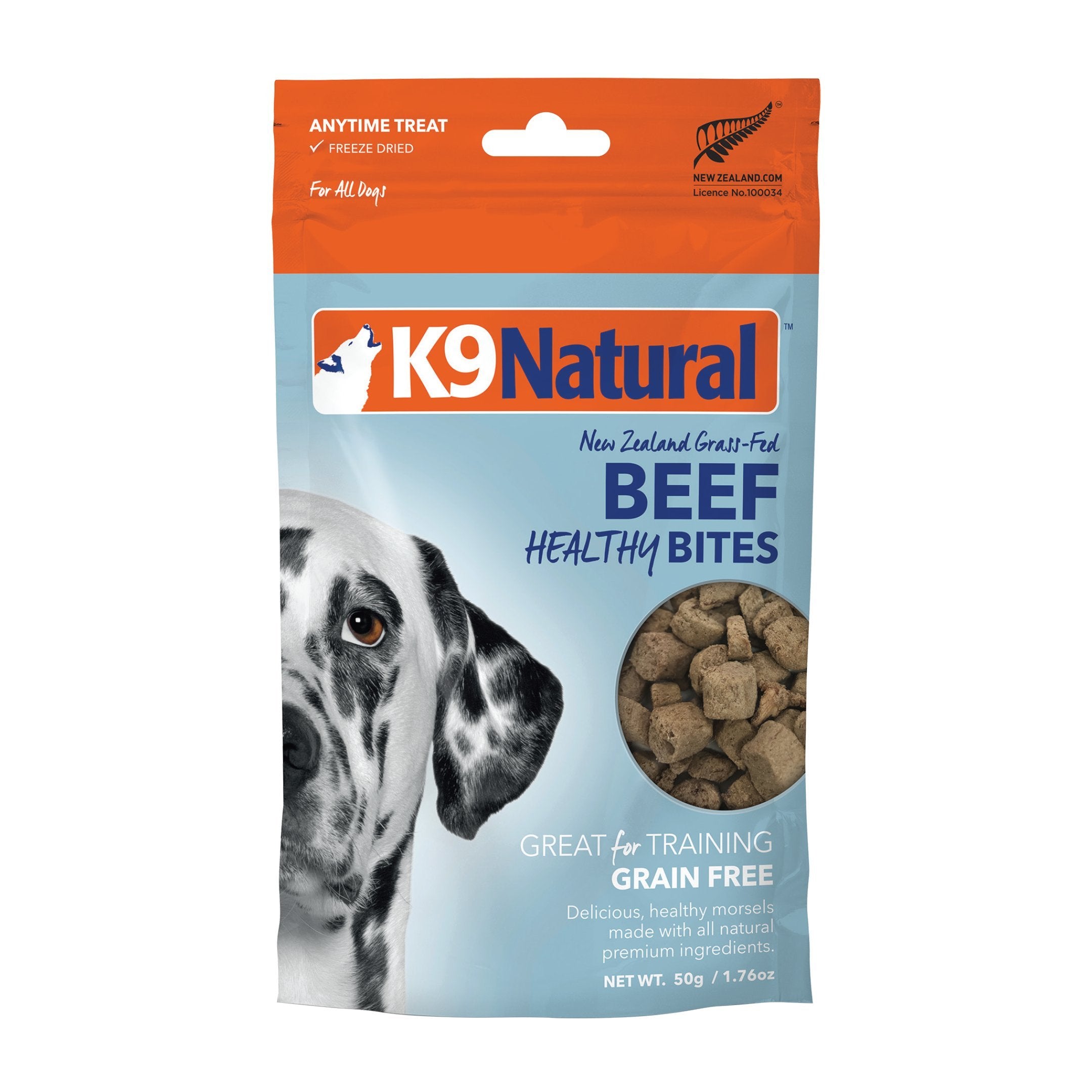 K9 Natural - Grain Free Freeze Dried Dog Treats - Beef Bites 1.76oz